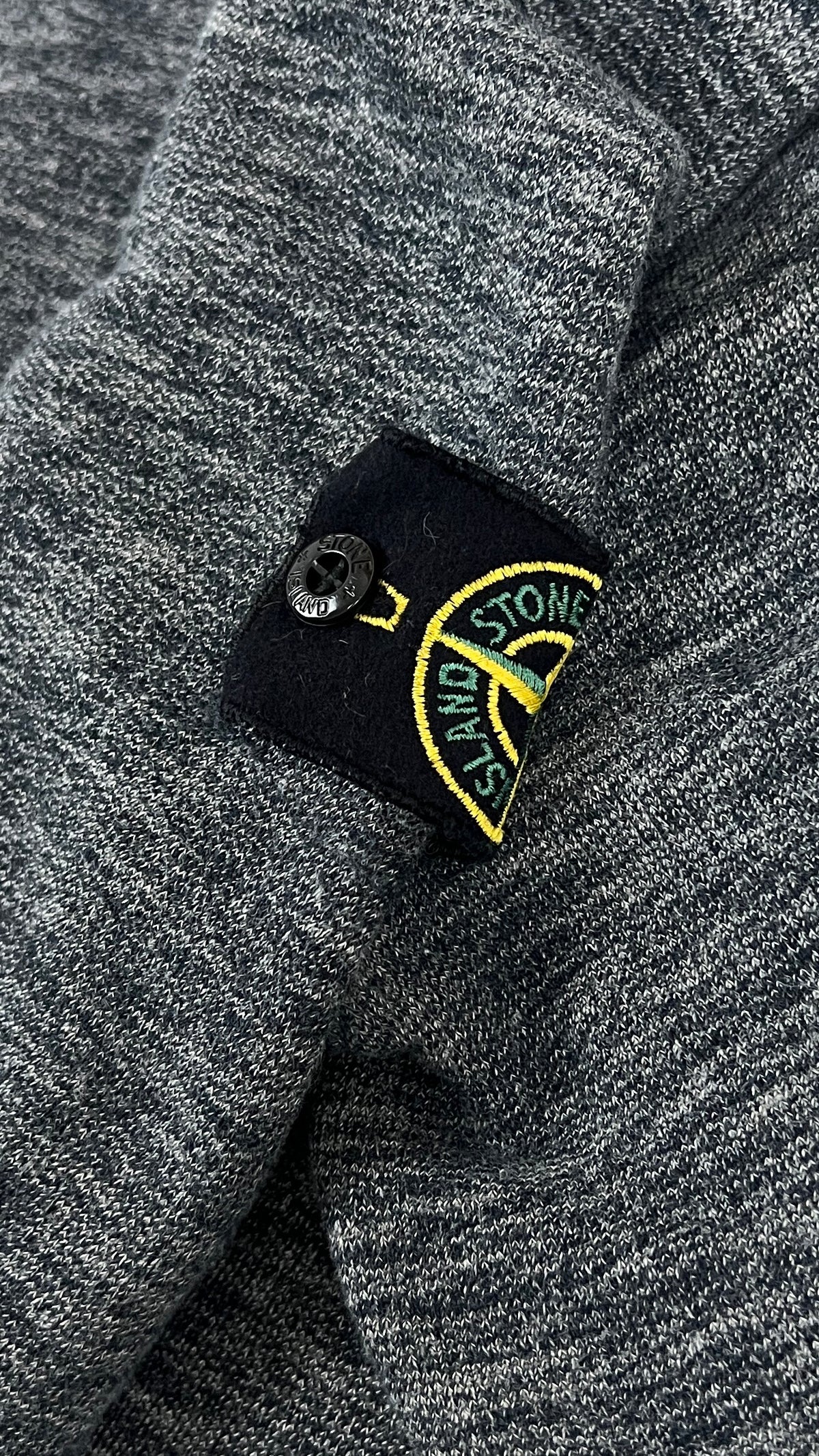 Sweat-shirt Hoodie Demi-Zip Stone Island Chiné Gris Taille M – photo complémentaire 2 – NB08 Shop