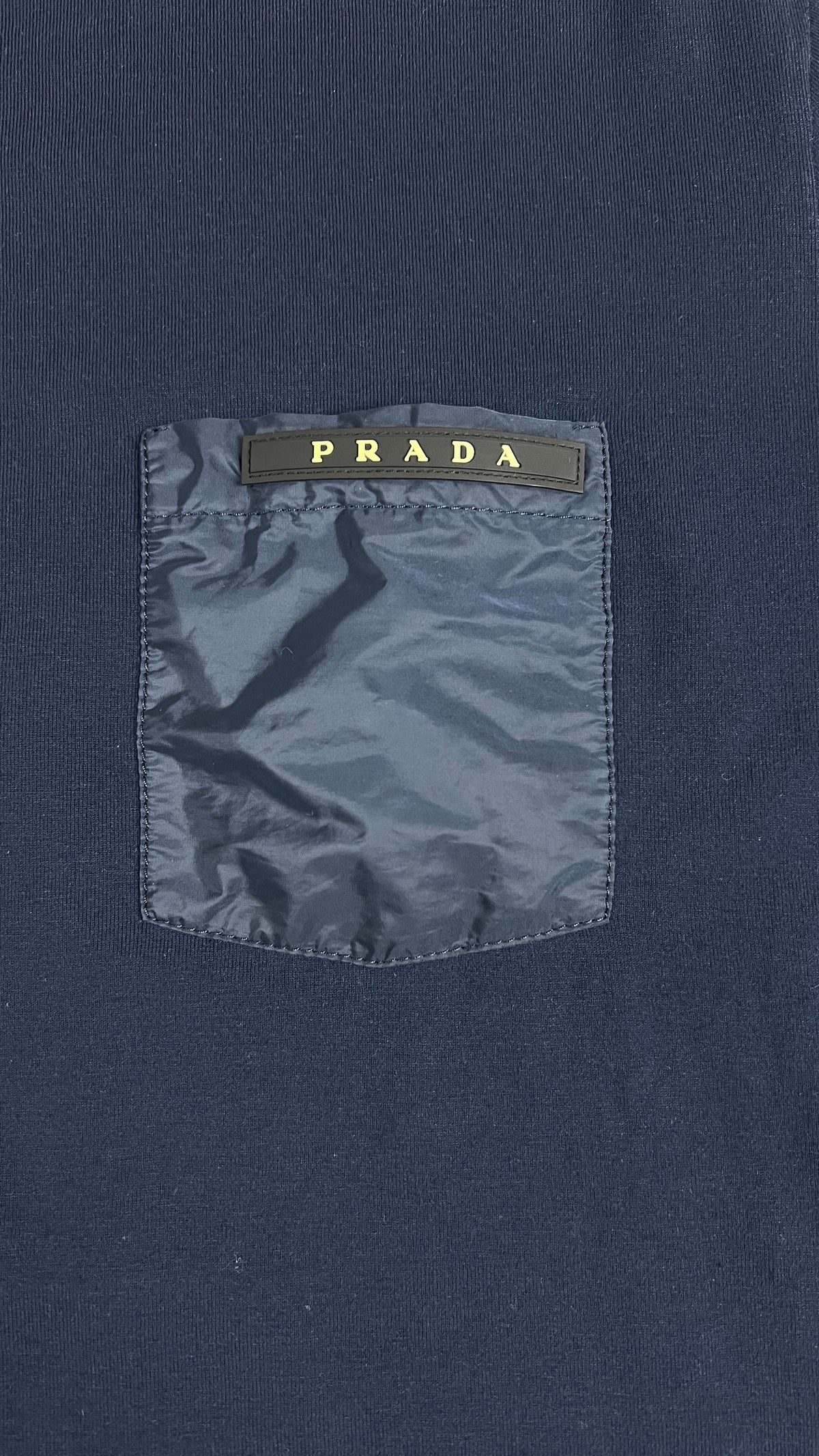 Tee-shirt Prada Poche Nylon, Marine, Taille M — photographie complémentaire 3