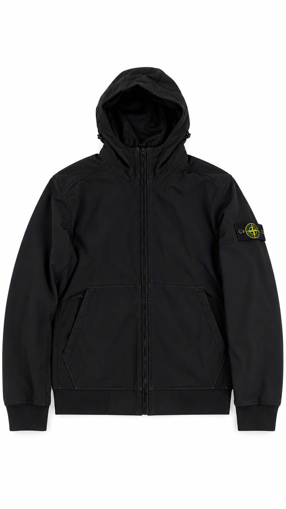 Veste à Capuche Stone Island Light Soft Shell-R, Noir, Taille XL — photographie principale