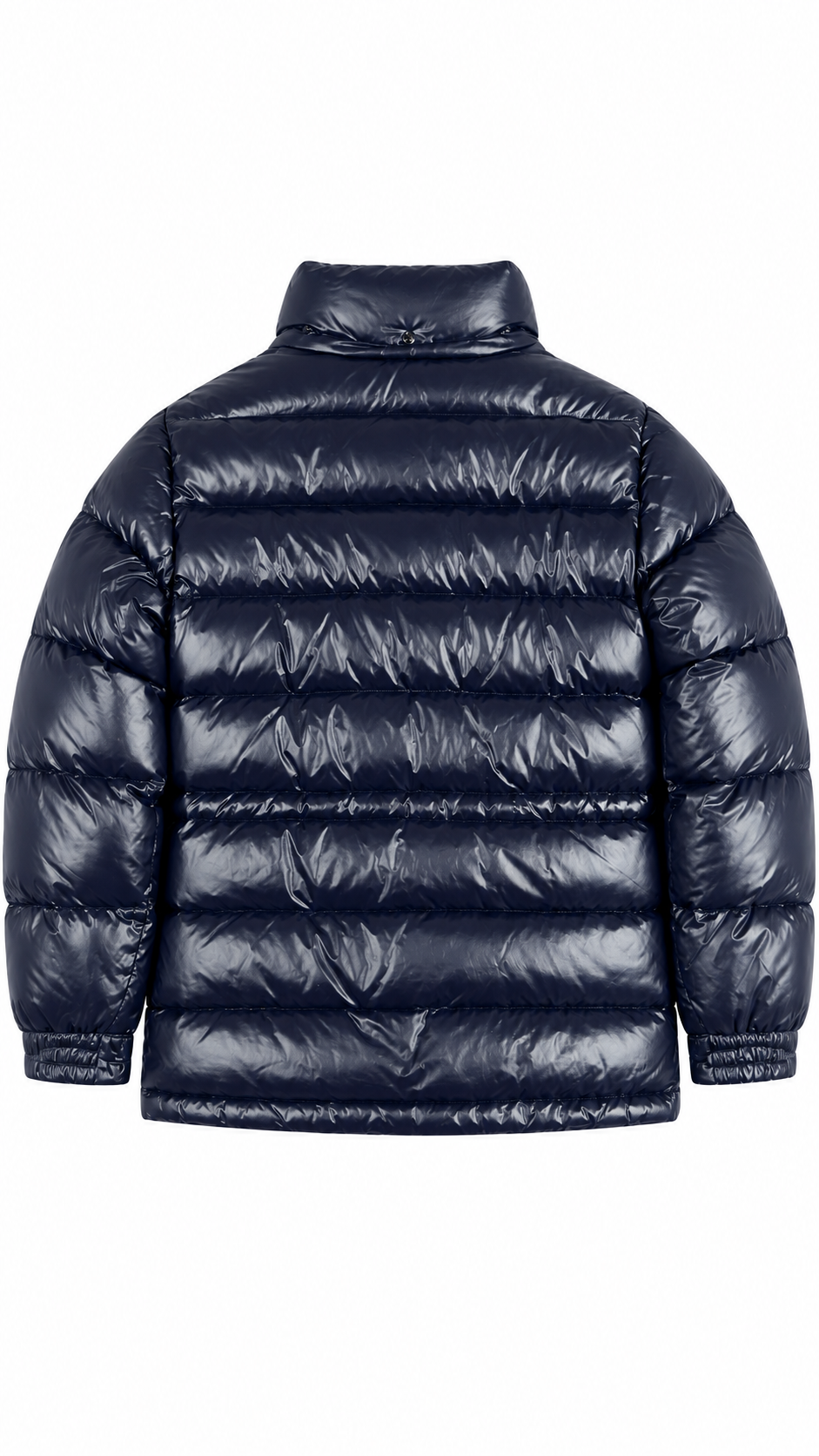 Moncler Junior lacquered nylon down jacket, Navy, Size XS — other product view