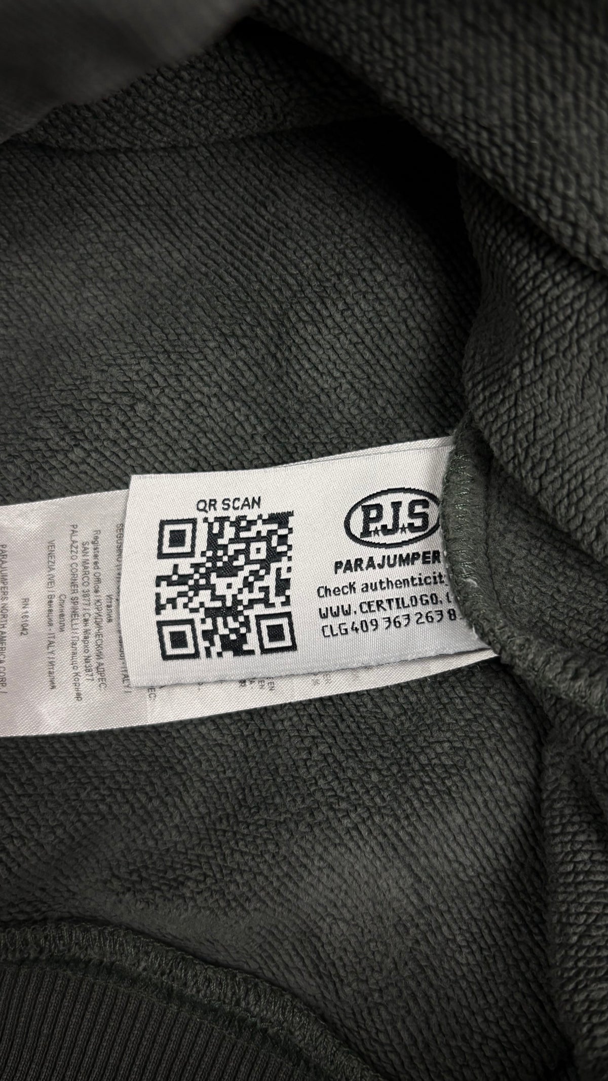 Sweat-shirt Crewneck Parajumpers Fleece Kaki Taille XS – photo complémentaire 3 – NB08 Shop