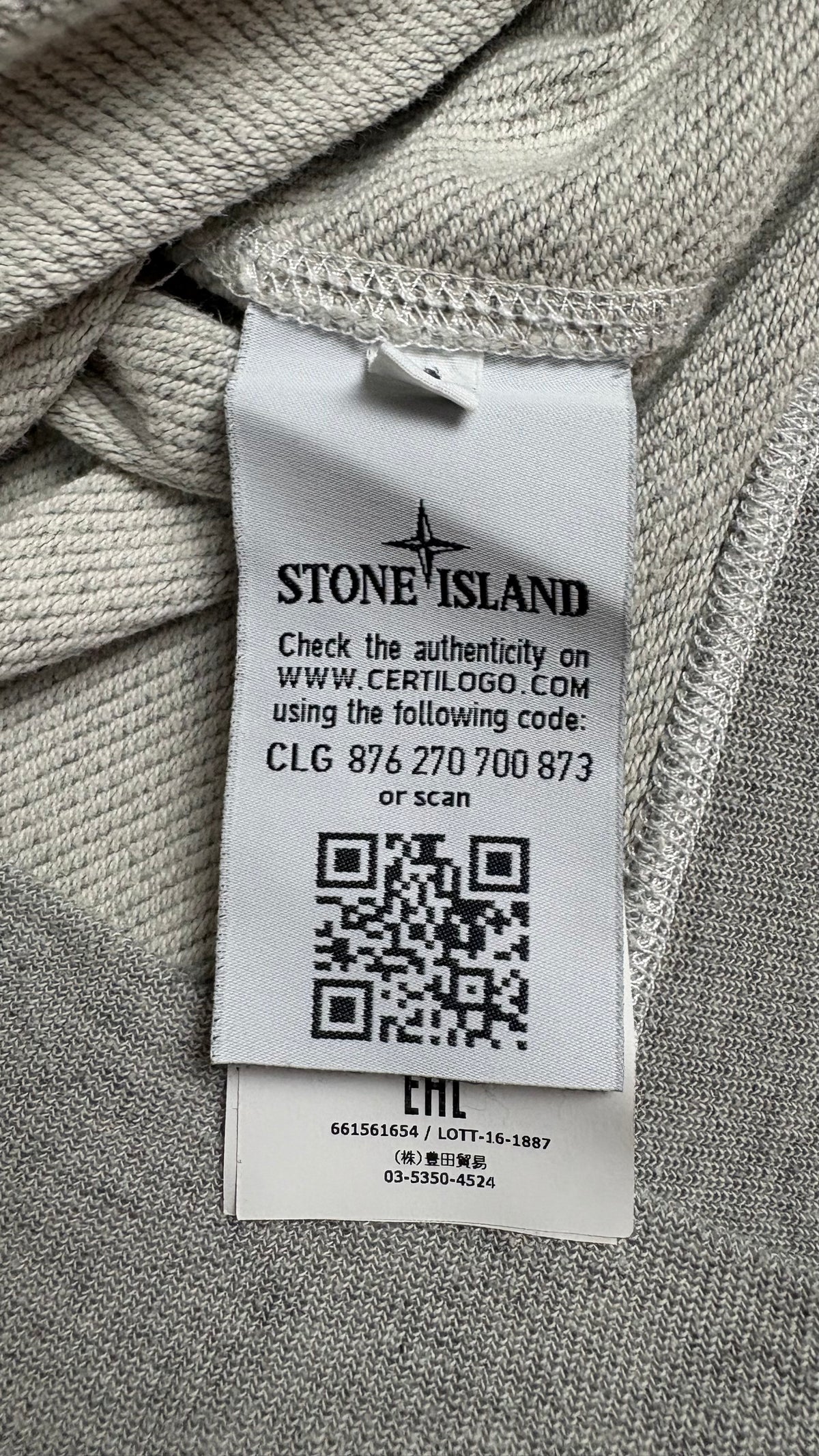 Pull Crewneck Stone Island gris taille S - vue 4/4