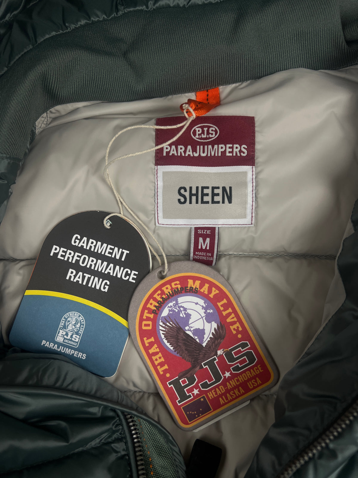 Doudoune à Capuche Parajumpers Pharrell, Vert Pétrole, Neuf — photographie complémentaire 4