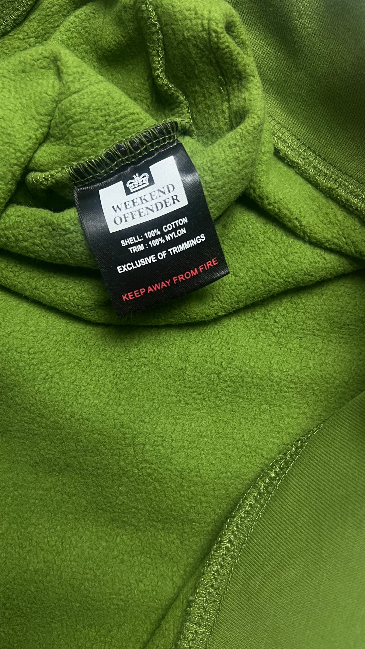Sweat-shirt Crewneck Weekend Offender à Empiècements Nylon, Vert, Taille M — photographie complémentaire 5