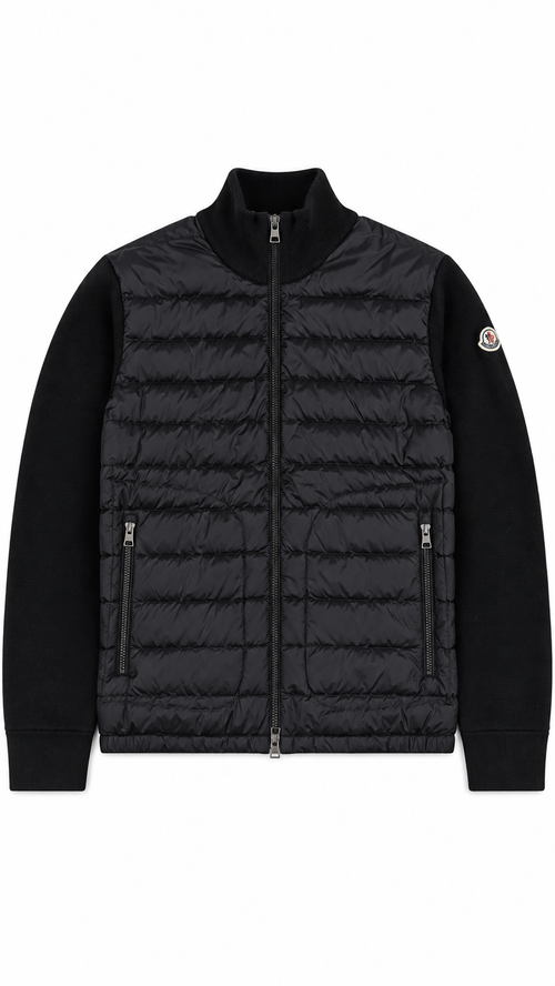 Cardigan Zippé Moncler Hybride - Noir - Taille S - Neuf