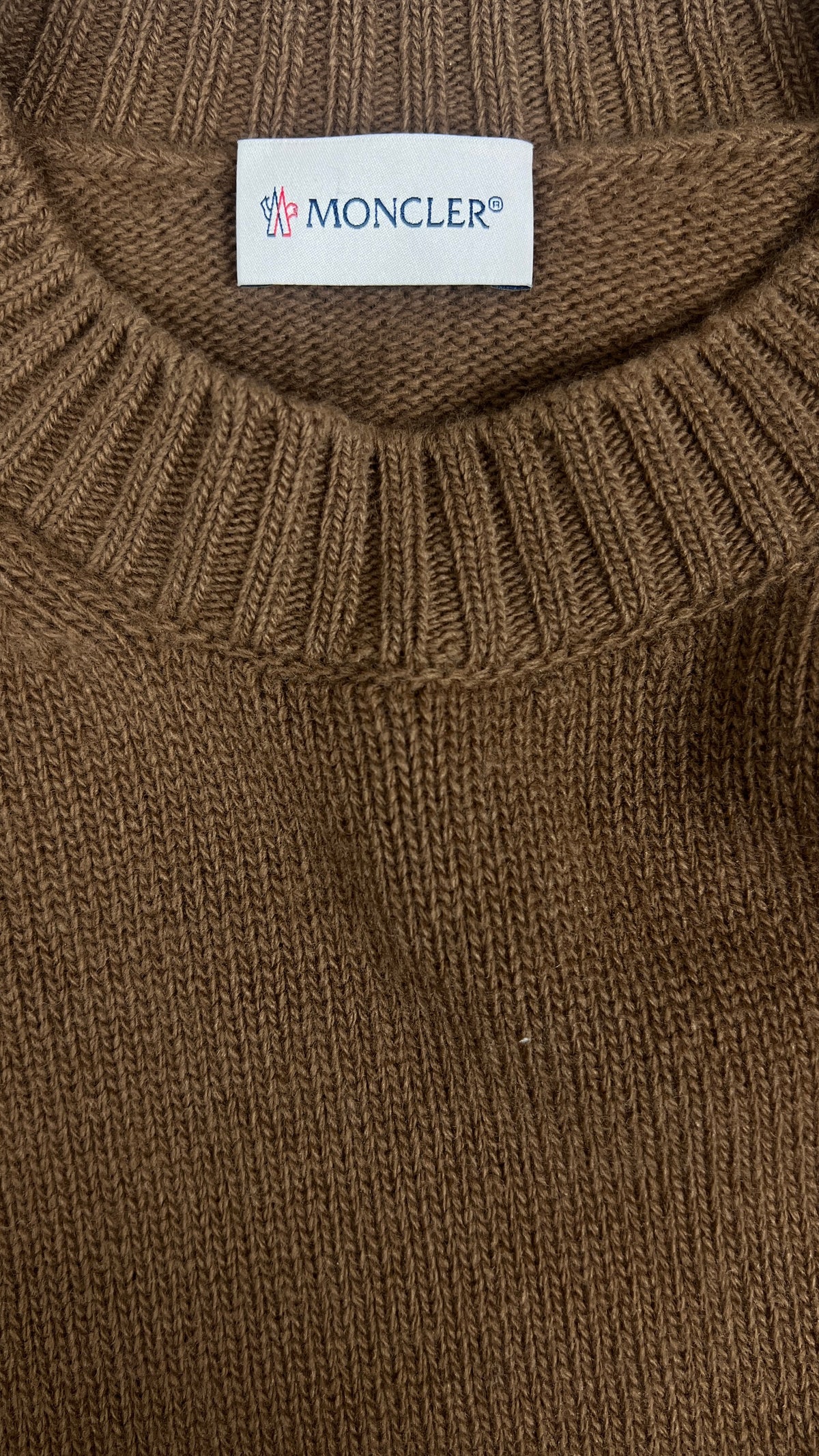 Pull Crewneck Moncler, Camel, Taille L, Neuf — photographie complémentaire 4