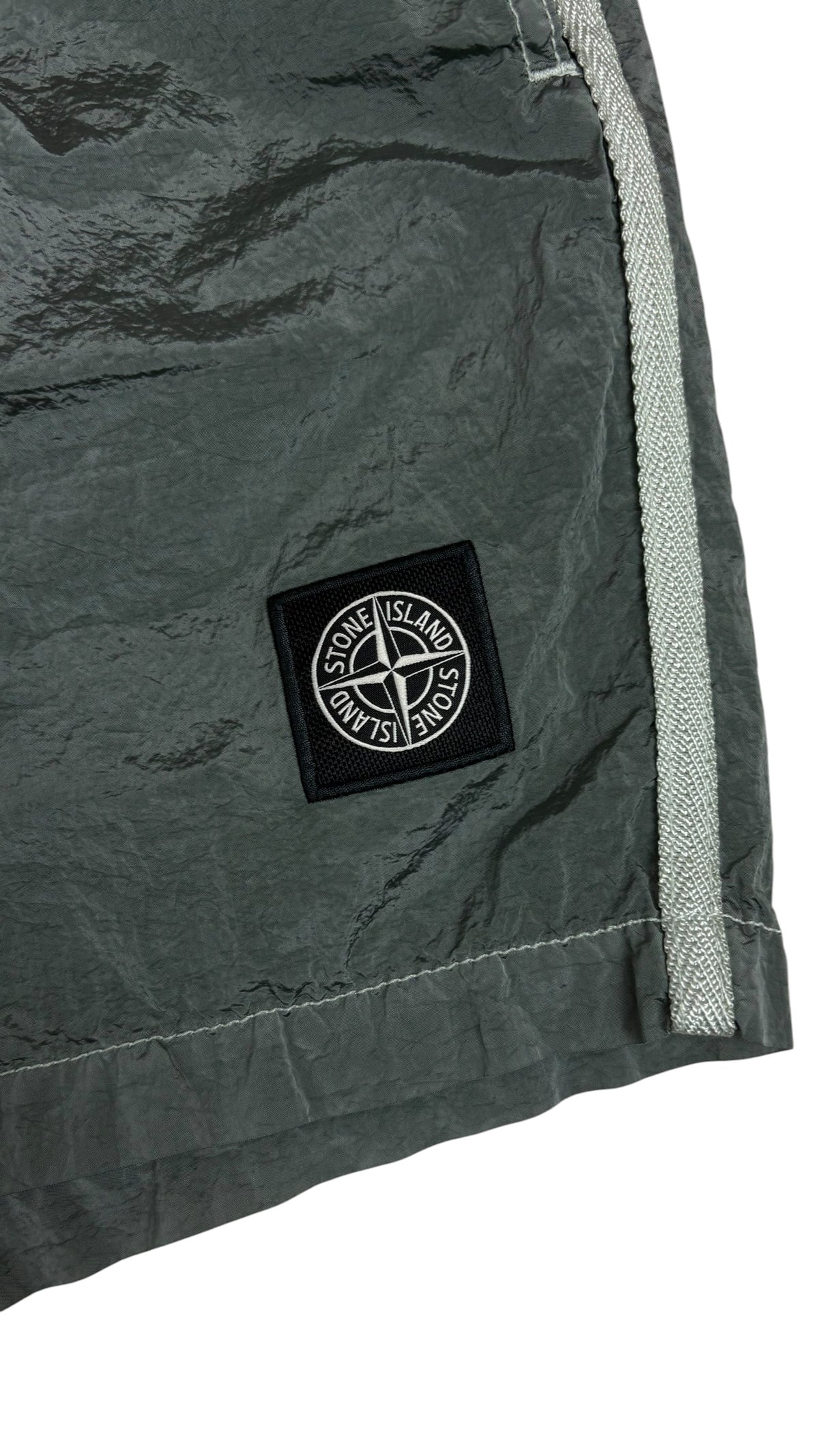 Short De Bain Stone Island Nylon Métal - Kaki - Taille L