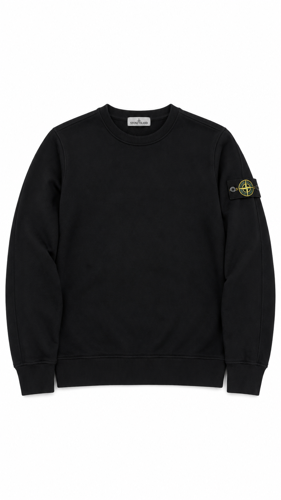 Sweat-shirt Crewneck Stone Island Junior, Noir, Taille 12 ans — photographie principale