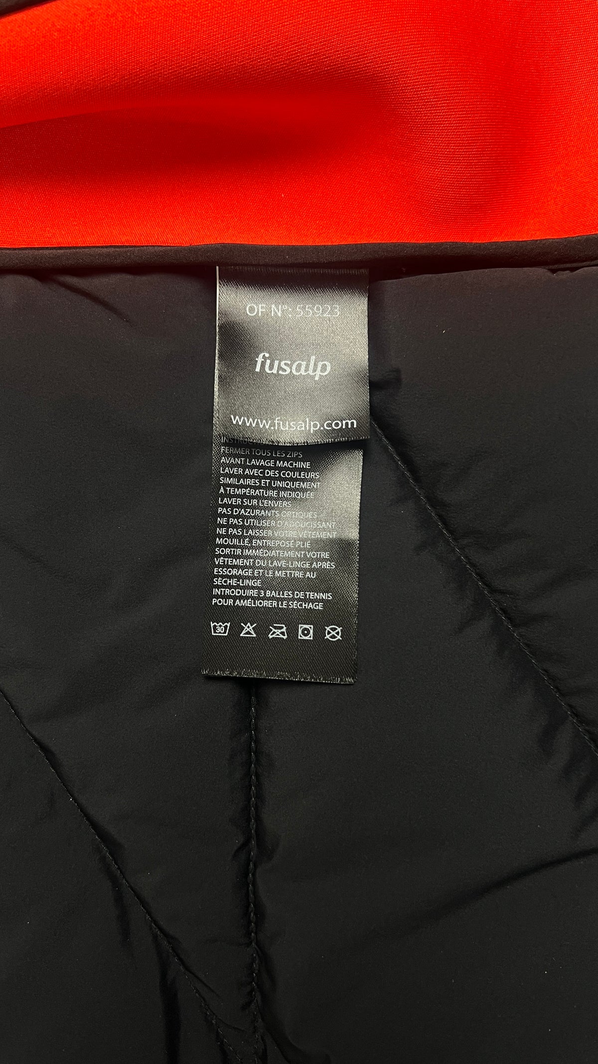 Doudoune Hybride à Capuche Fusalp, Noir / Gris, Taille S — photographie complémentaire 5