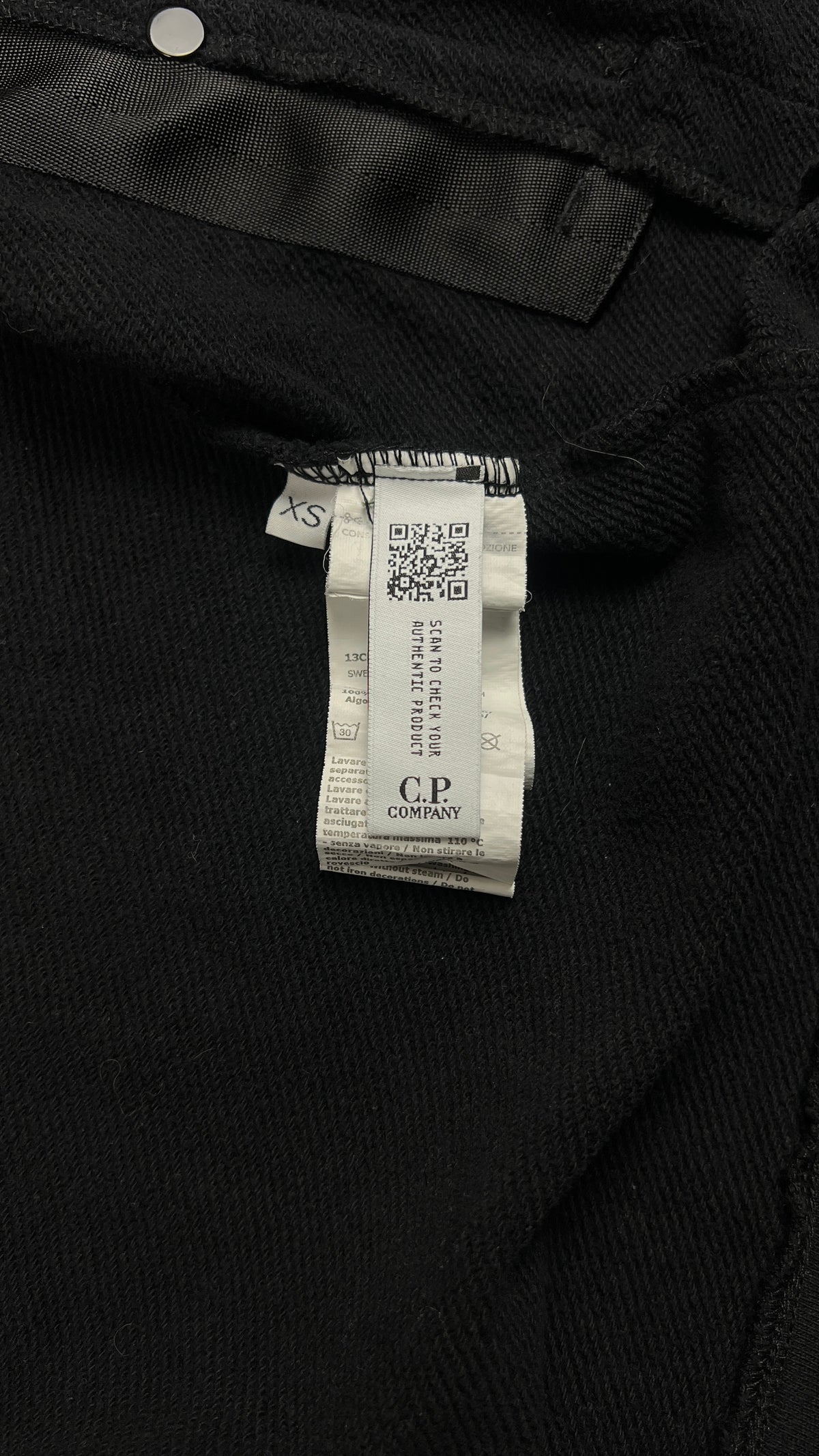 Sweat-shirt Hoodie Zippé C.P Company Goggle Diagonal Raised Fleece, Noir, Taille XS — photographie complémentaire 4