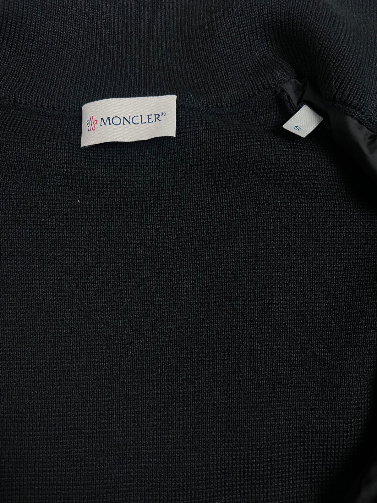 Cardigan Zippé Moncler Hybride, Noir, Taille S, Neuf — photographie complémentaire 4