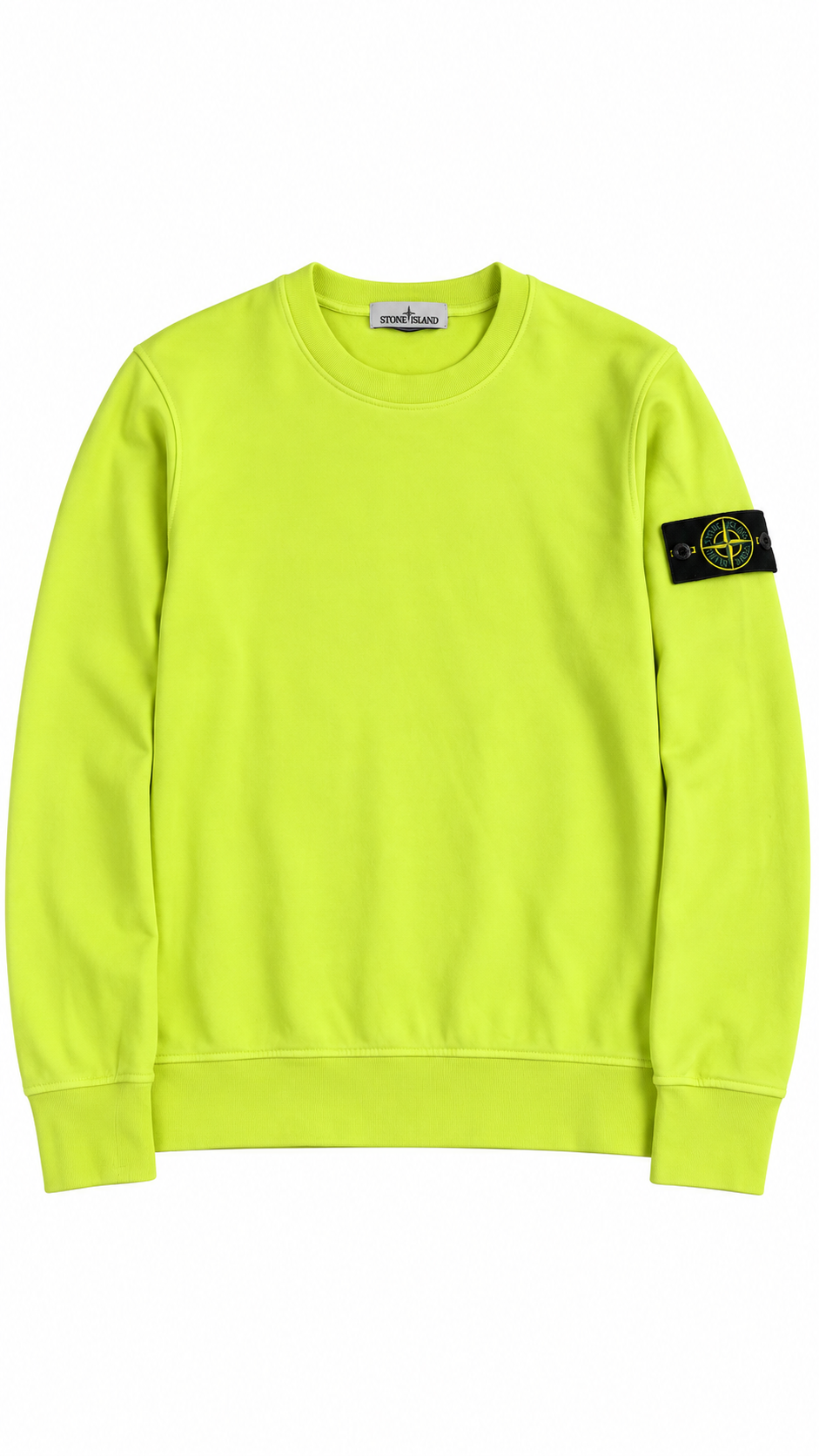 Sweat-shirt Crewneck Stone Island Cotton Fleece, Jaune, Taille S — photographie principale