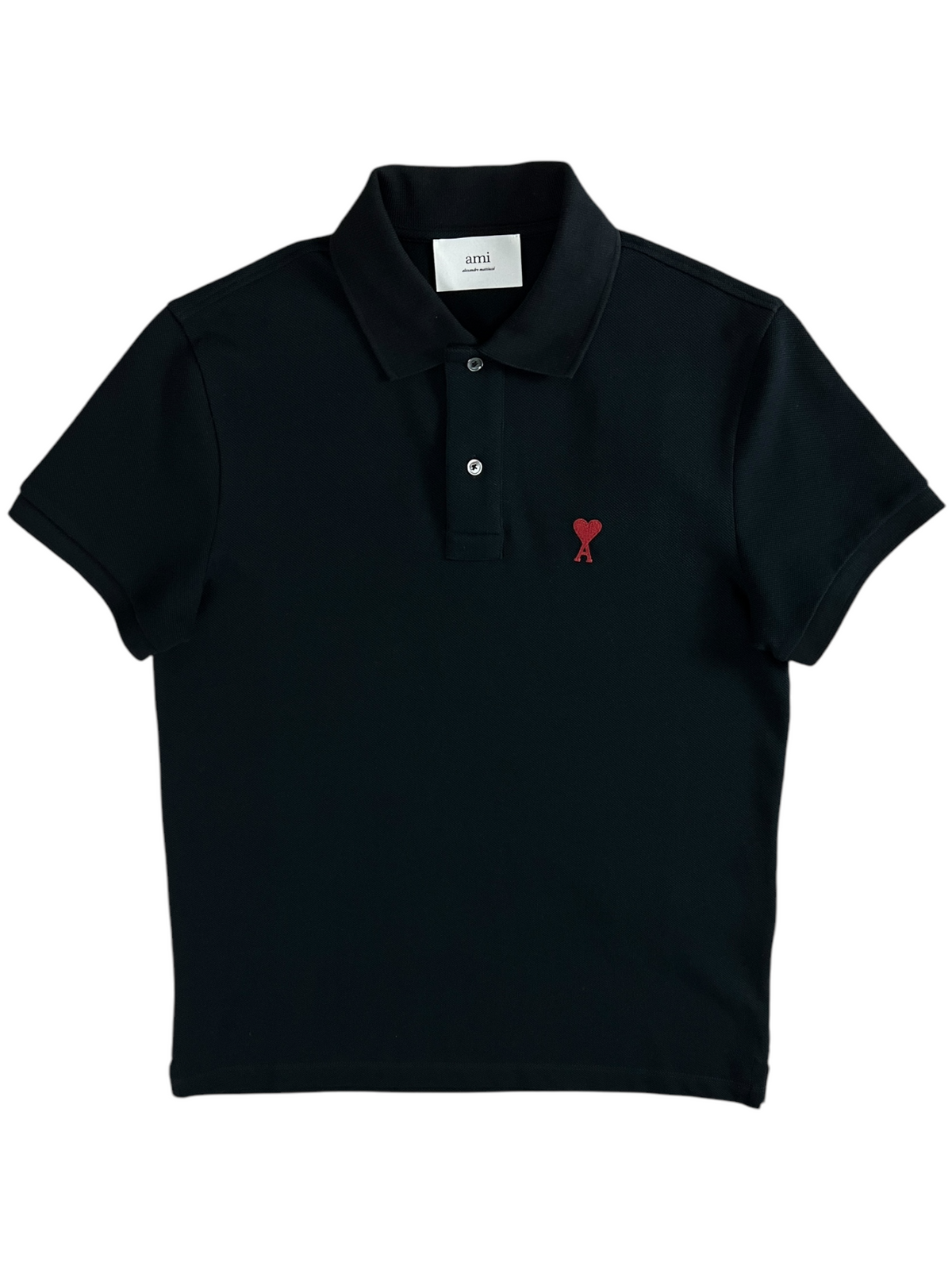 Polo Ami Paris noir taille XS - Vue de face