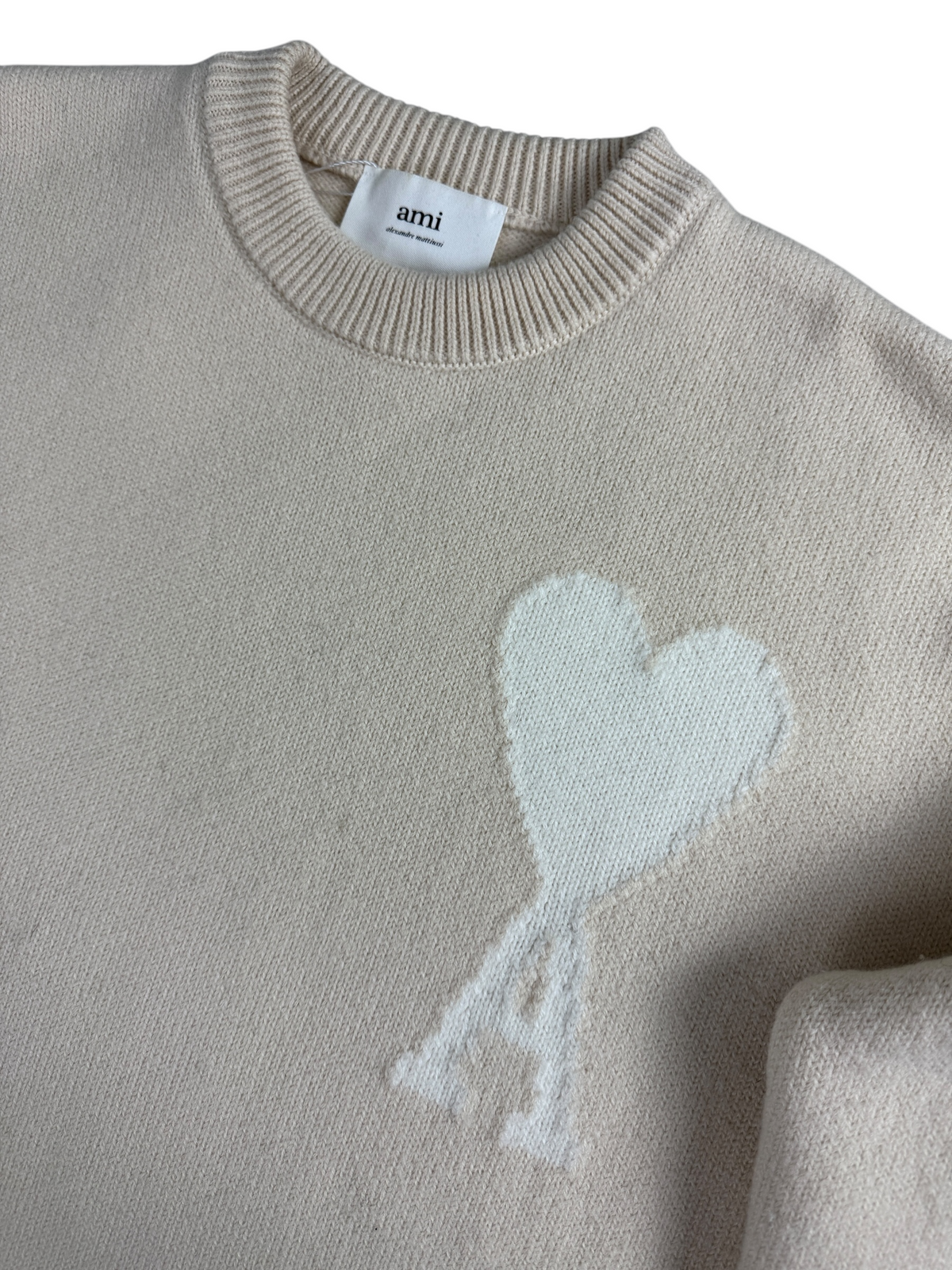 Pull Ami Paris beige taille S - Vue de dos