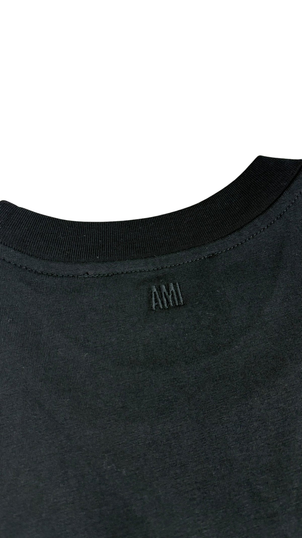Tee-shirt AMI Paris Logo Rouge noir neuf - vue 3/4