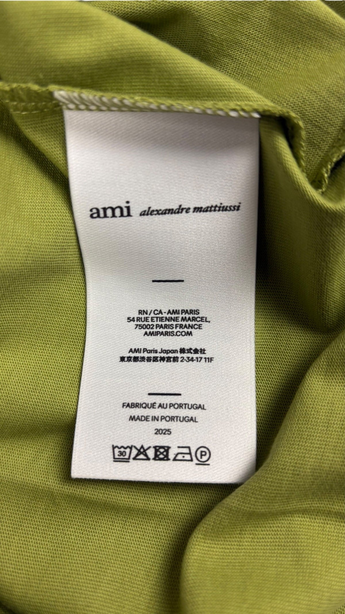 Tee-shirt Ami Paris vert taille M - vue 4