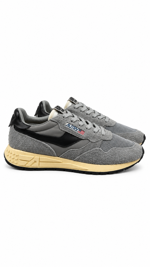 Sneakers Autry Reelwind Low nylon camoscio Plumbeo - Grigio / Nero - Nuove