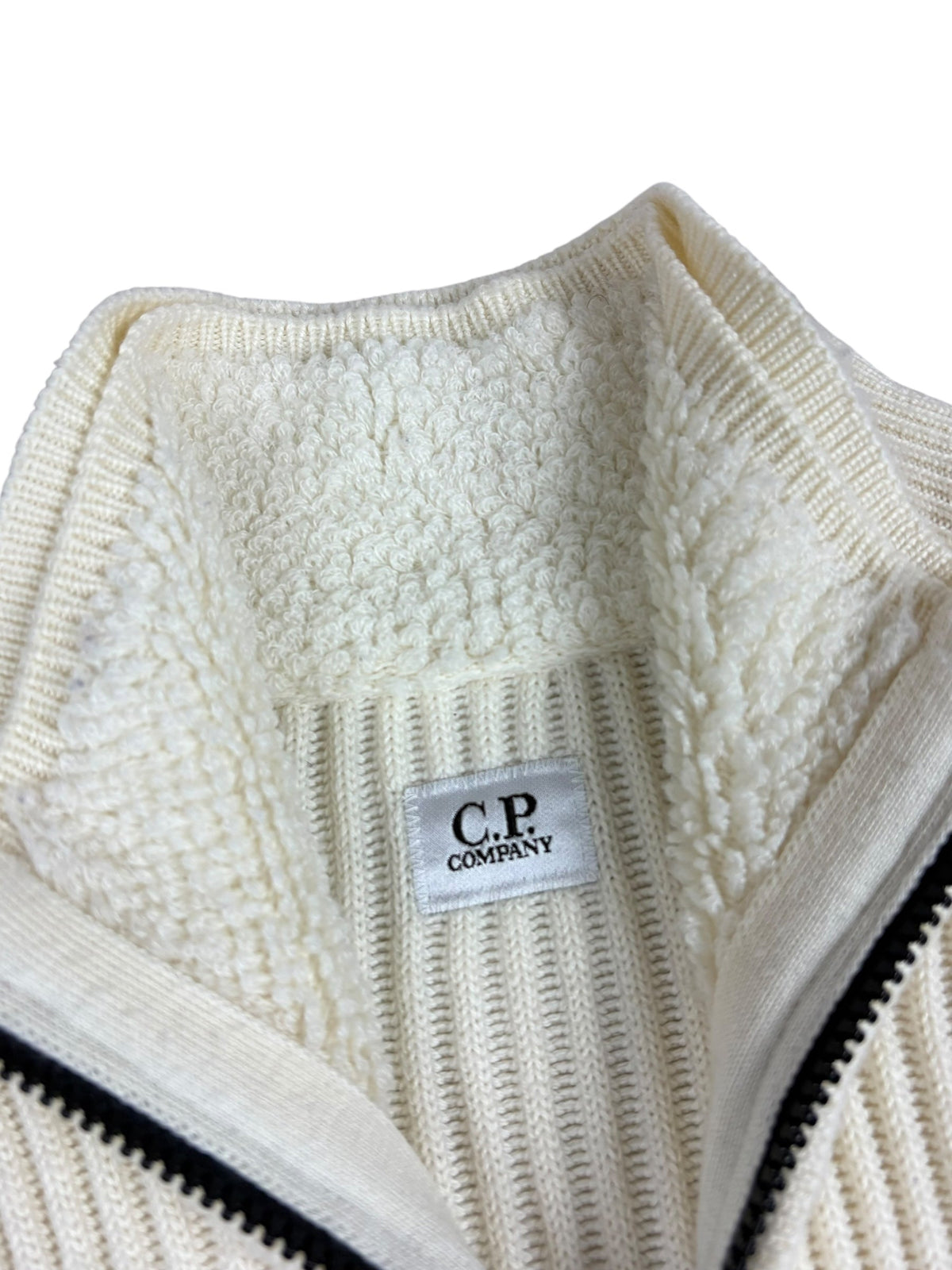 Cardigan C.P Company crème taille 48 - Détail