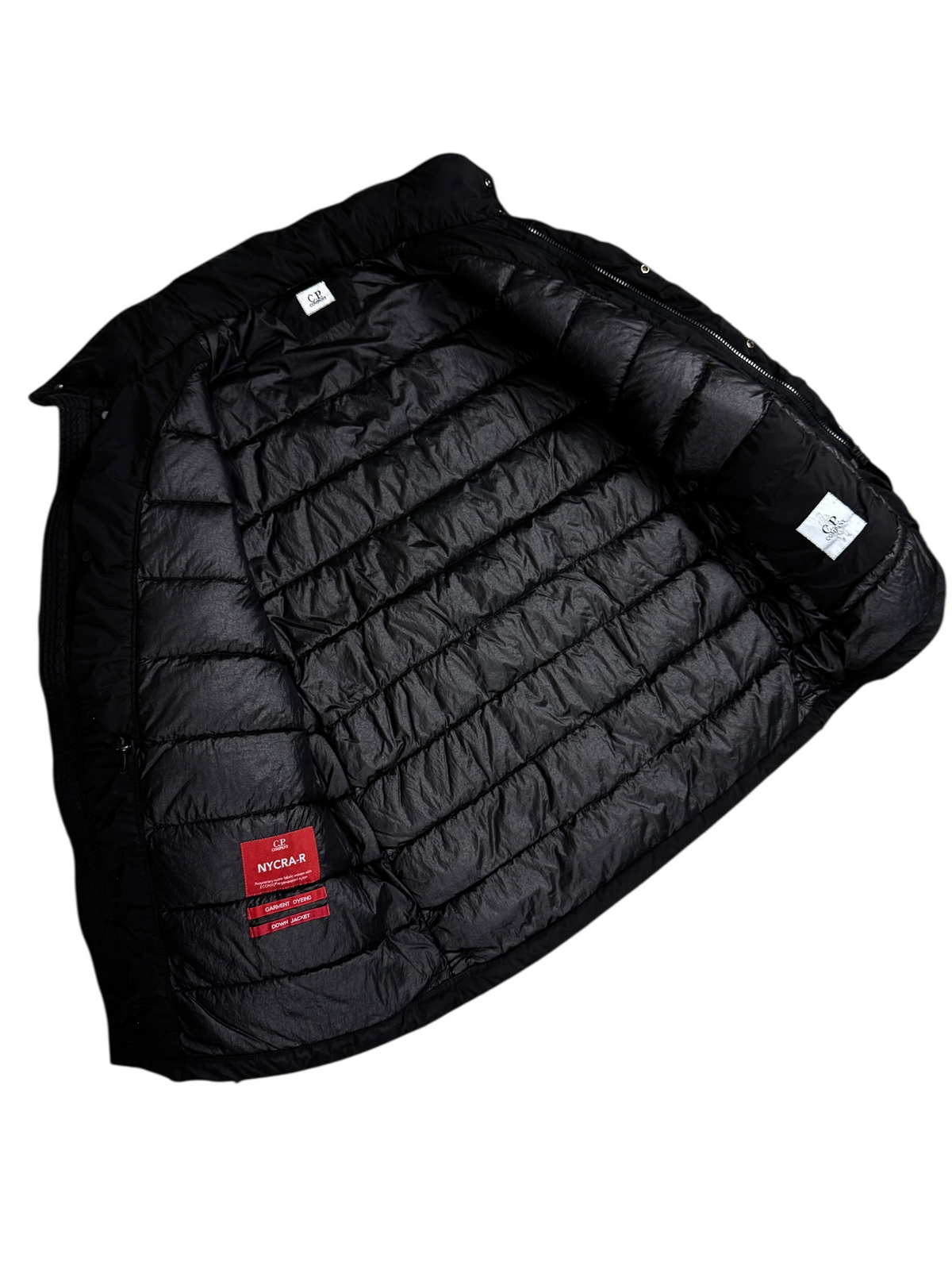 Doudoune C.P Company noir taille M - Logo et étiquette