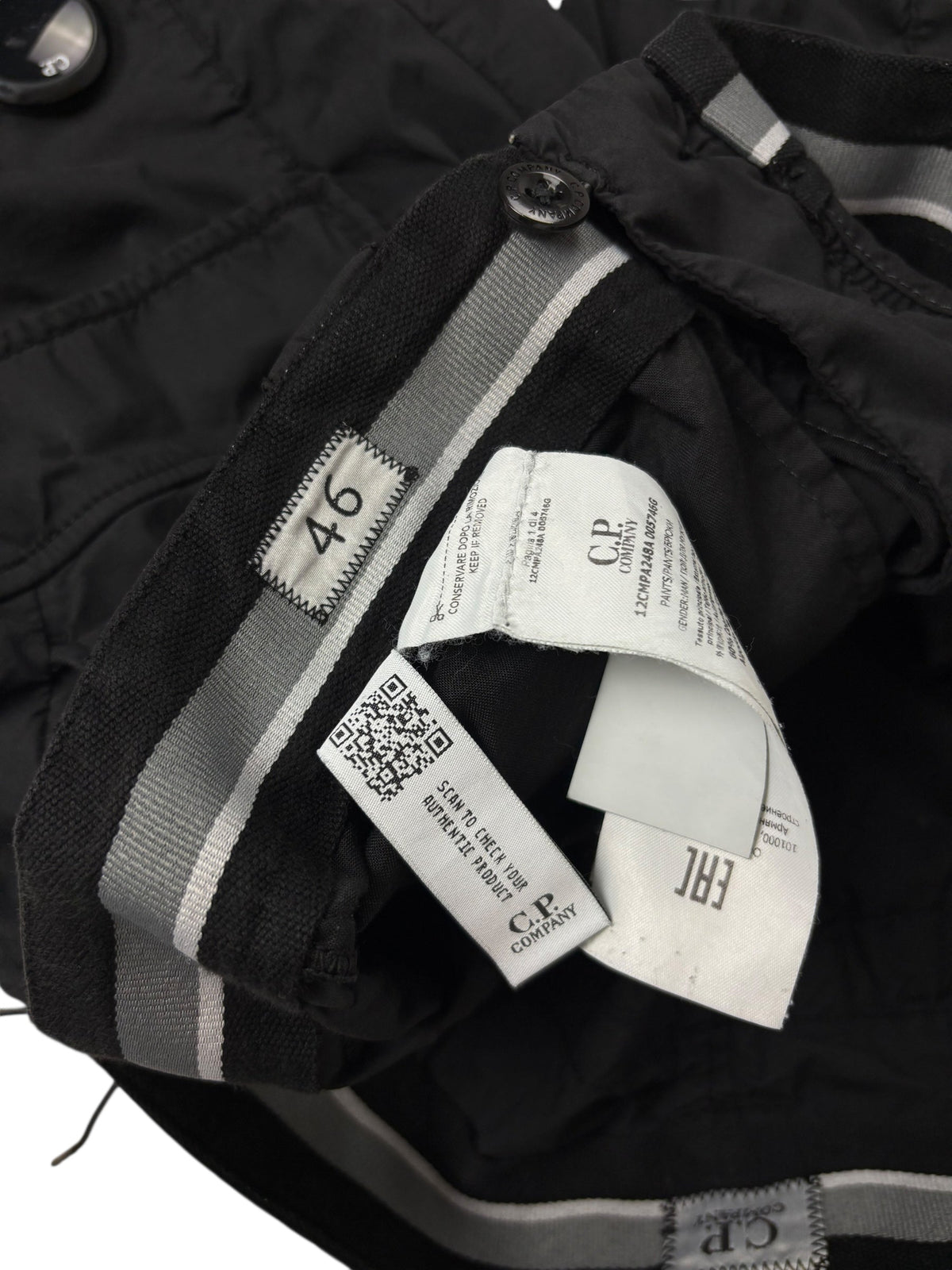 Pantalon C.P Company noir taille PANTALON 46 - Logo et étiquette