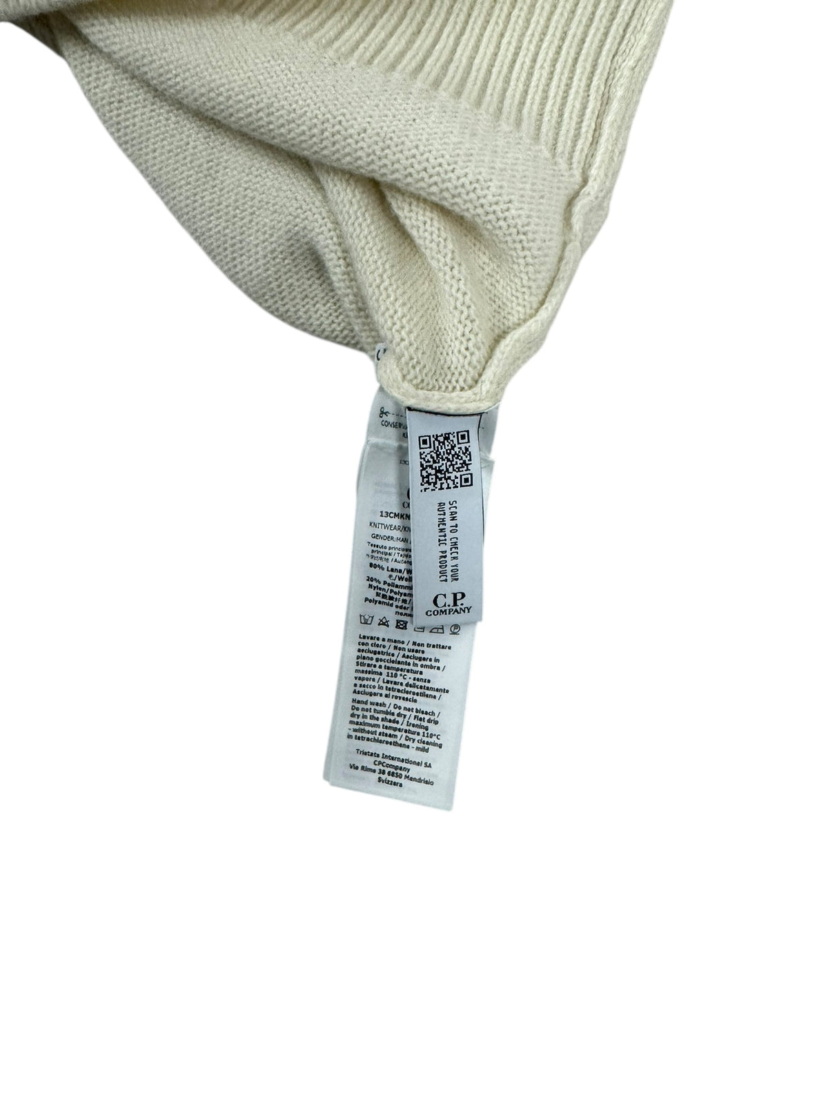 Pull C.P Company crème taille 52 - Détail