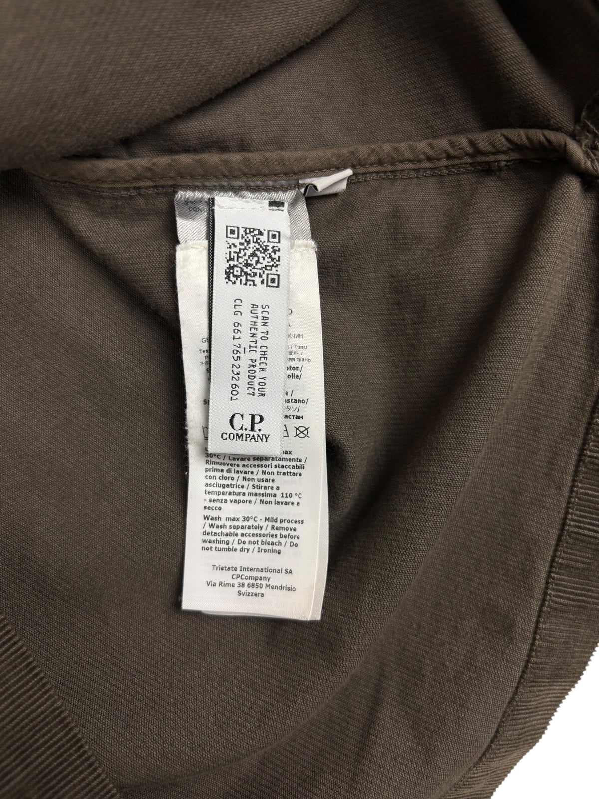 Surchemise C.P Company kaki taille L - Logo et étiquette