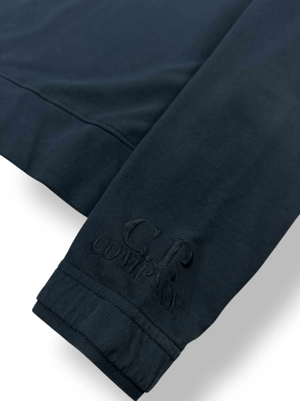 Sweat-shirt Crewneck C.P Company marine, détail matière et finitions — vue 3