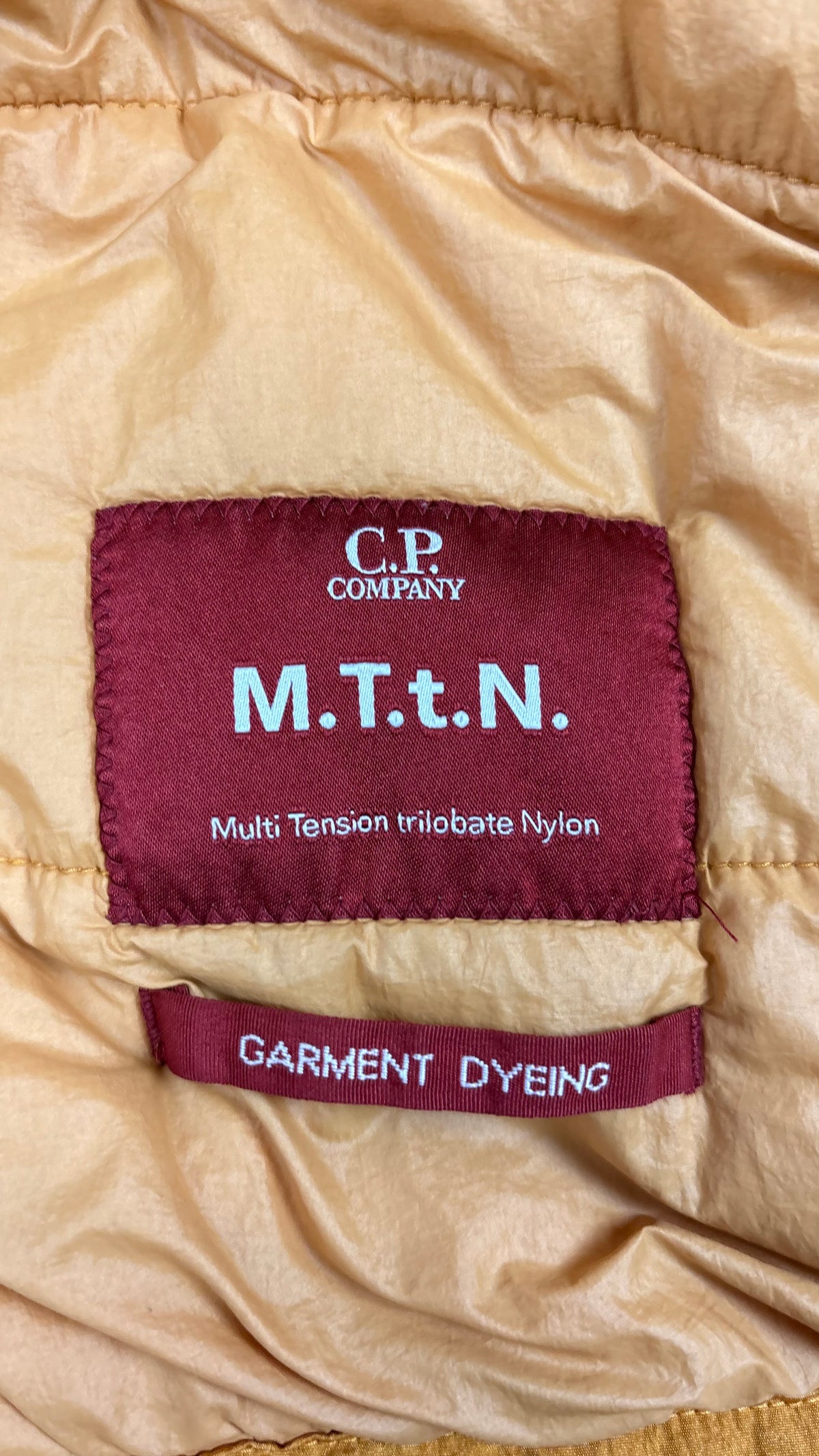 C.P Company Undersixteen Explorer Goggle jacket, camel and black, labels and finishing detail — view 6