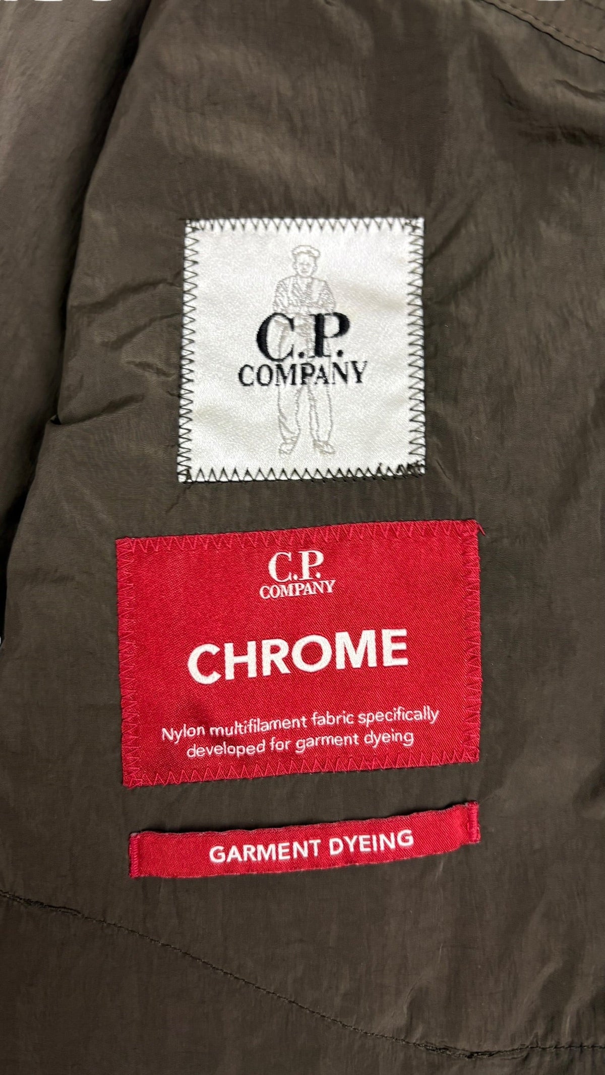 Veste C.P Company kaki taille S - Logo et étiquette