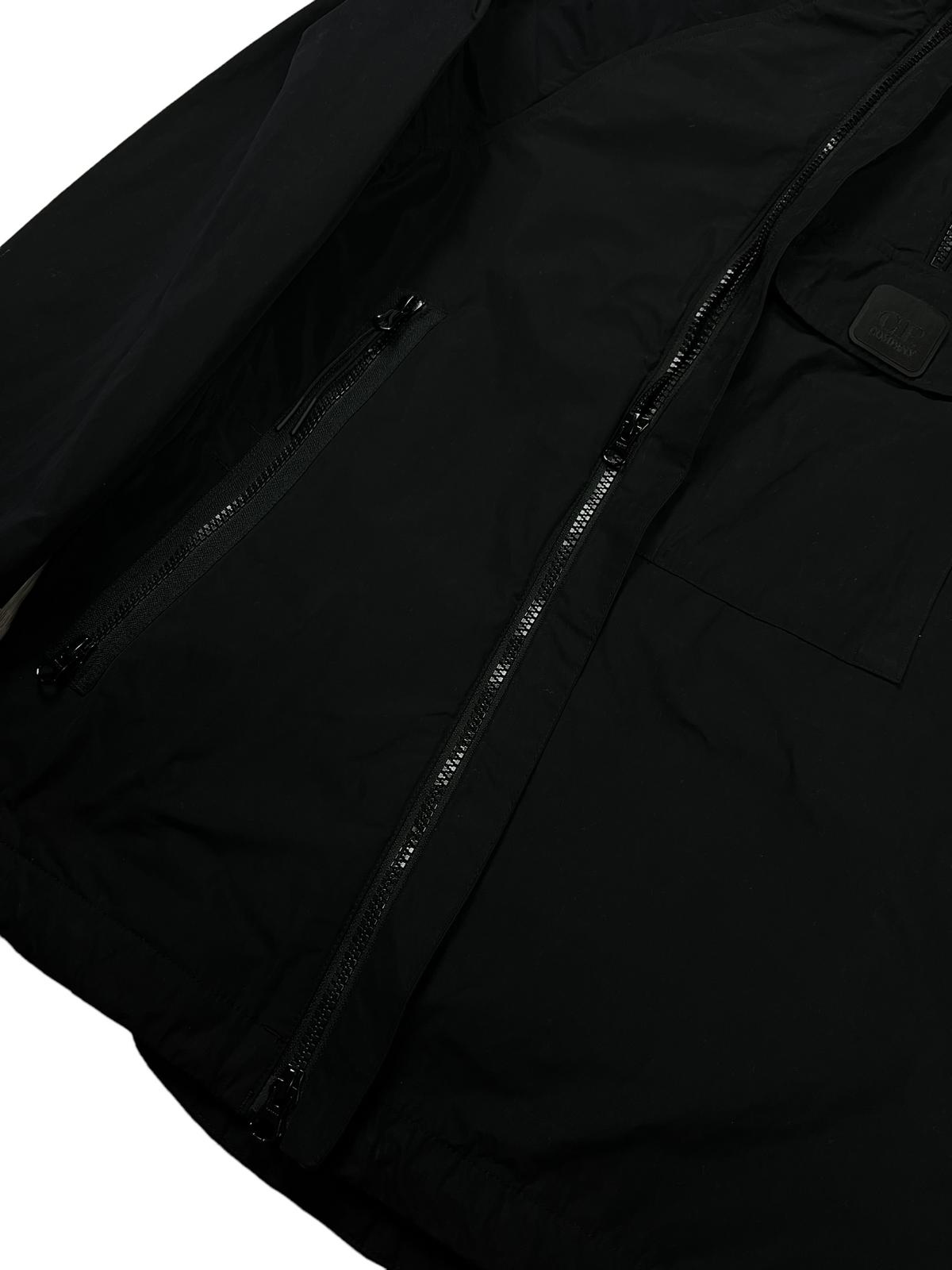 Veste C.P Company noir taille L - Logo et étiquette