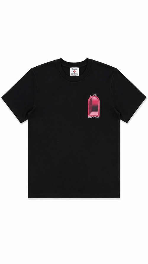 Tee-shirt Casablanca Pink Arche - Noir - Neuf