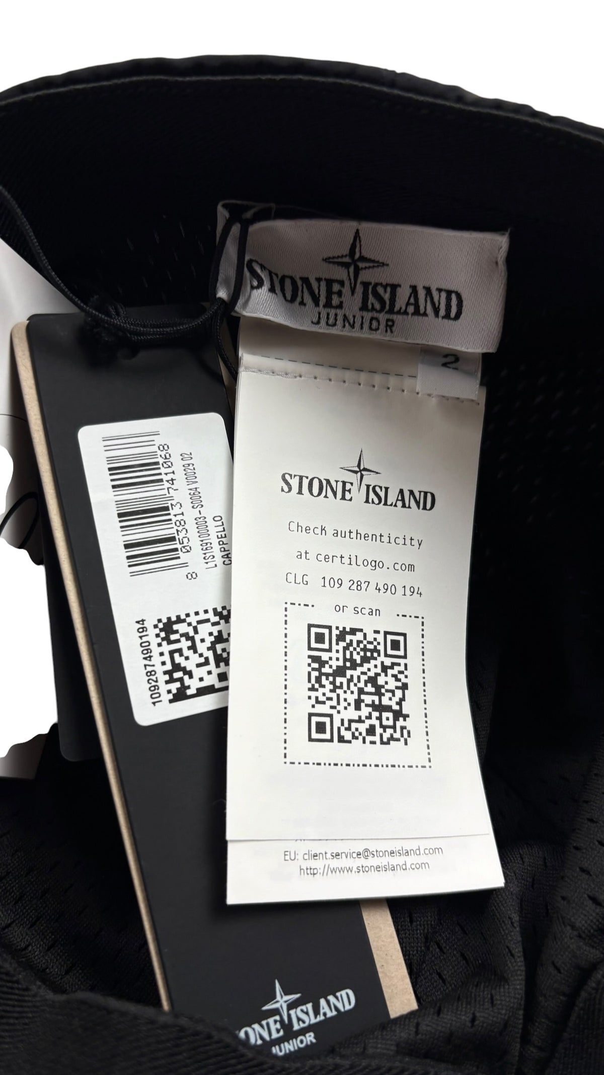 Stone Island Nylon Metal Junior cap, black, 2026 Collection - view 4/4