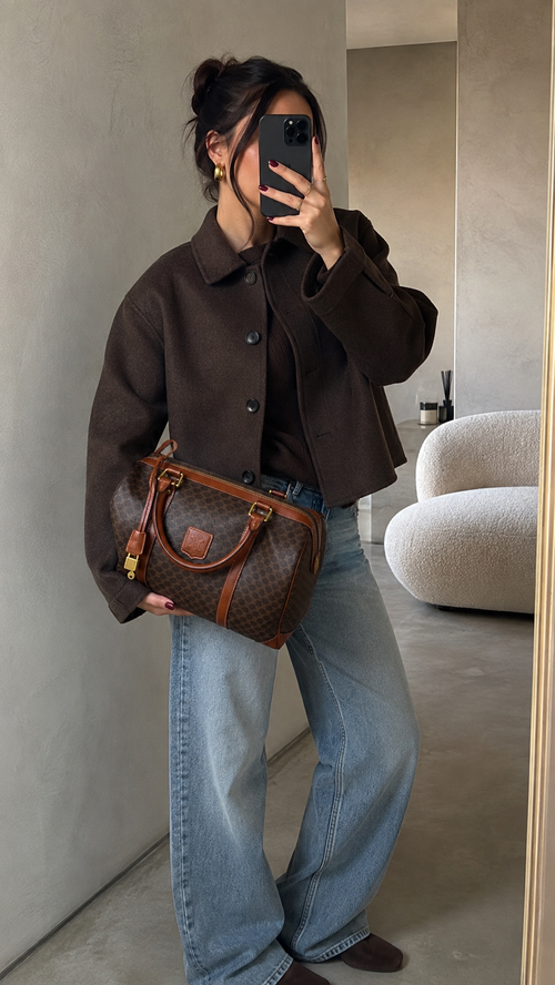 Borsa Celine Macadam Canvas - Marrone - Taglia unica