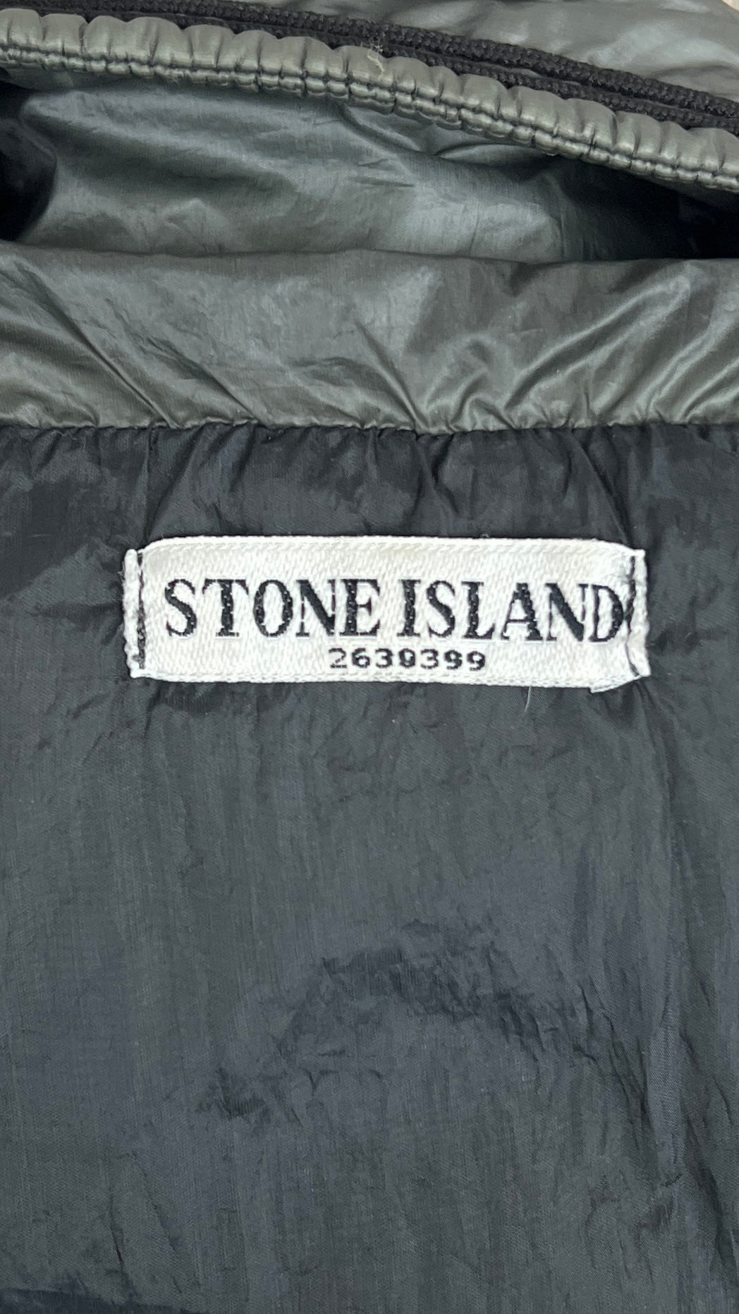 Doudoune à Capuche Stone Island Garment Dyed Down 26 GR X SQM N Vintage Gris Taille M – photo complémentaire 1 – NB08 Shop