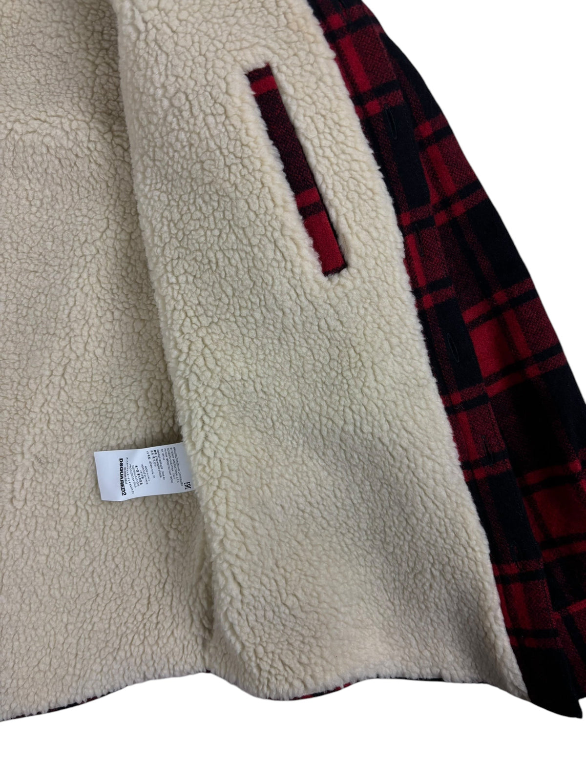 Parka Dsquared2 noir / rouge taille XS - Logo et étiquette