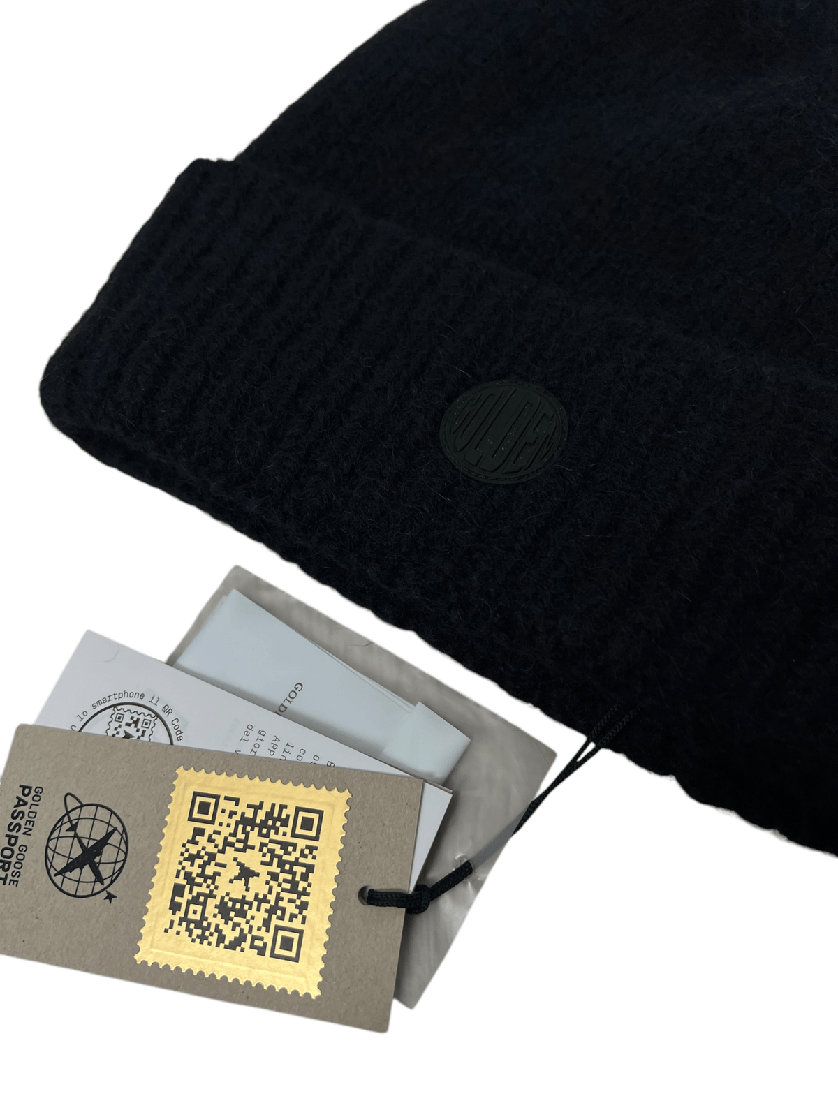 Bonnet Golden Goose marine taille UNI, détail matière et finitions — vue 3