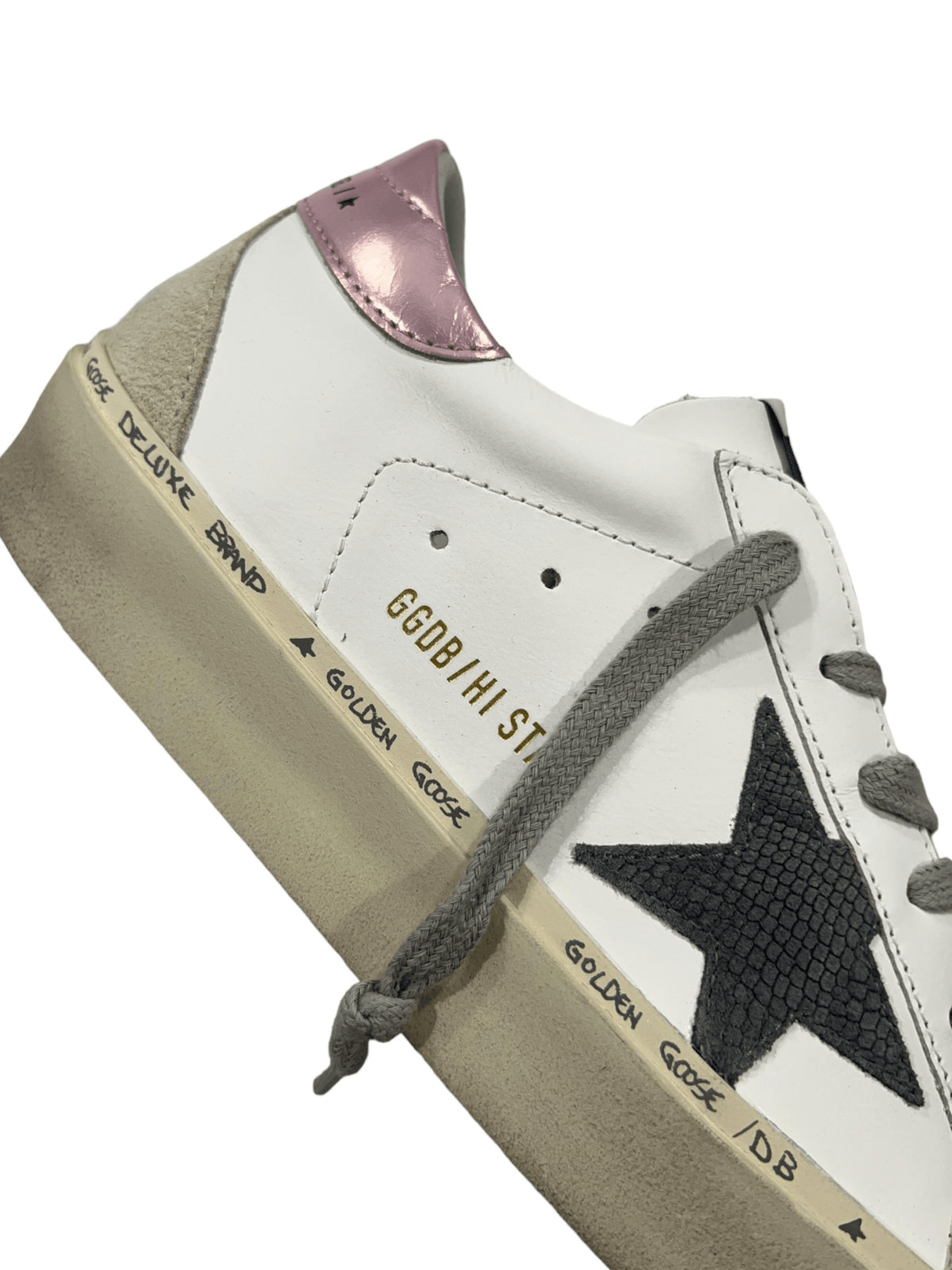 Sneakers Golden Goose Hi Star Classic With Spur bianche, vista laterale — vista 4