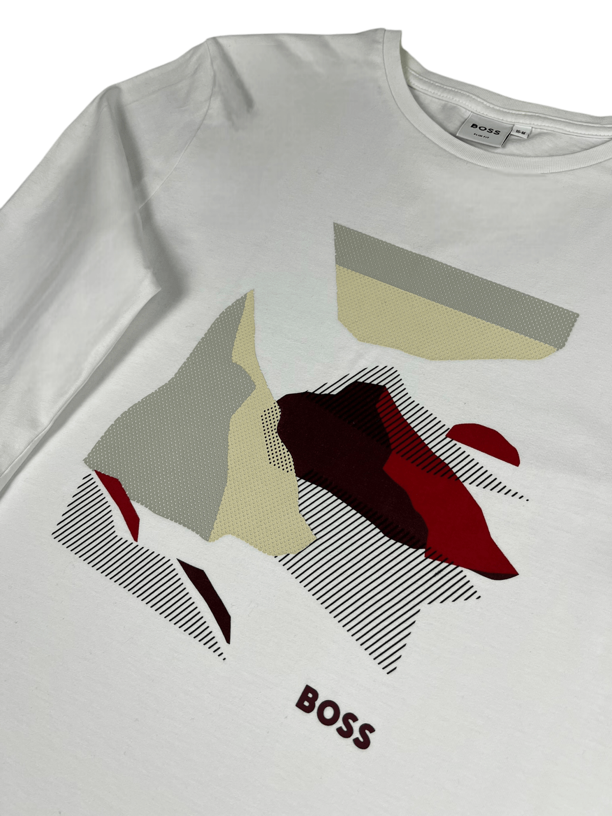 Hugo Boss long-sleeve T-shirt, white, age 16, pre-owned, authenticated by NB08, labels and finishing detail — view 3
