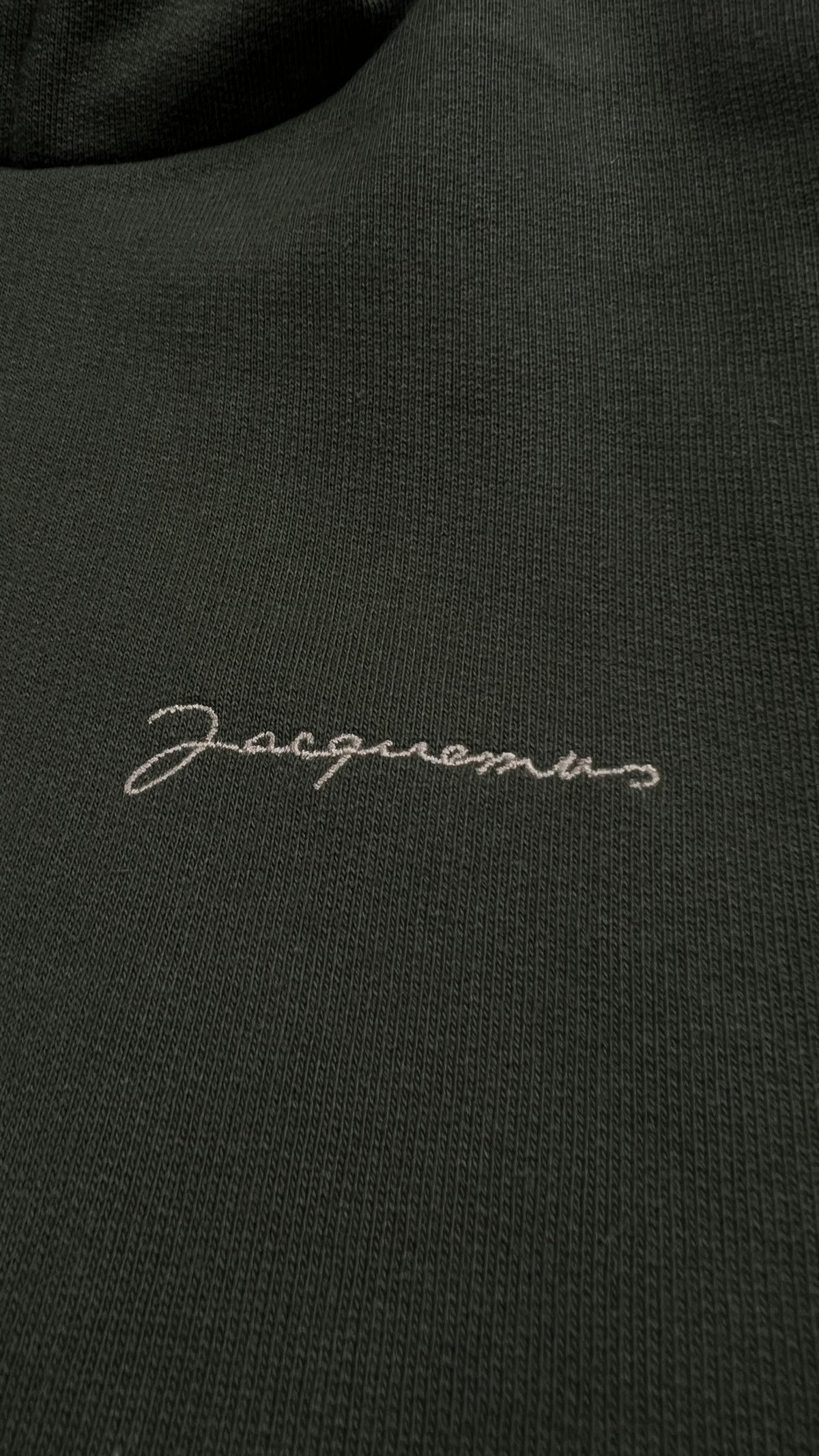 Sweat-shirt Hoodie Jacquemus Brodé kaki taille S, détail étiquettes et finitions — vue 4