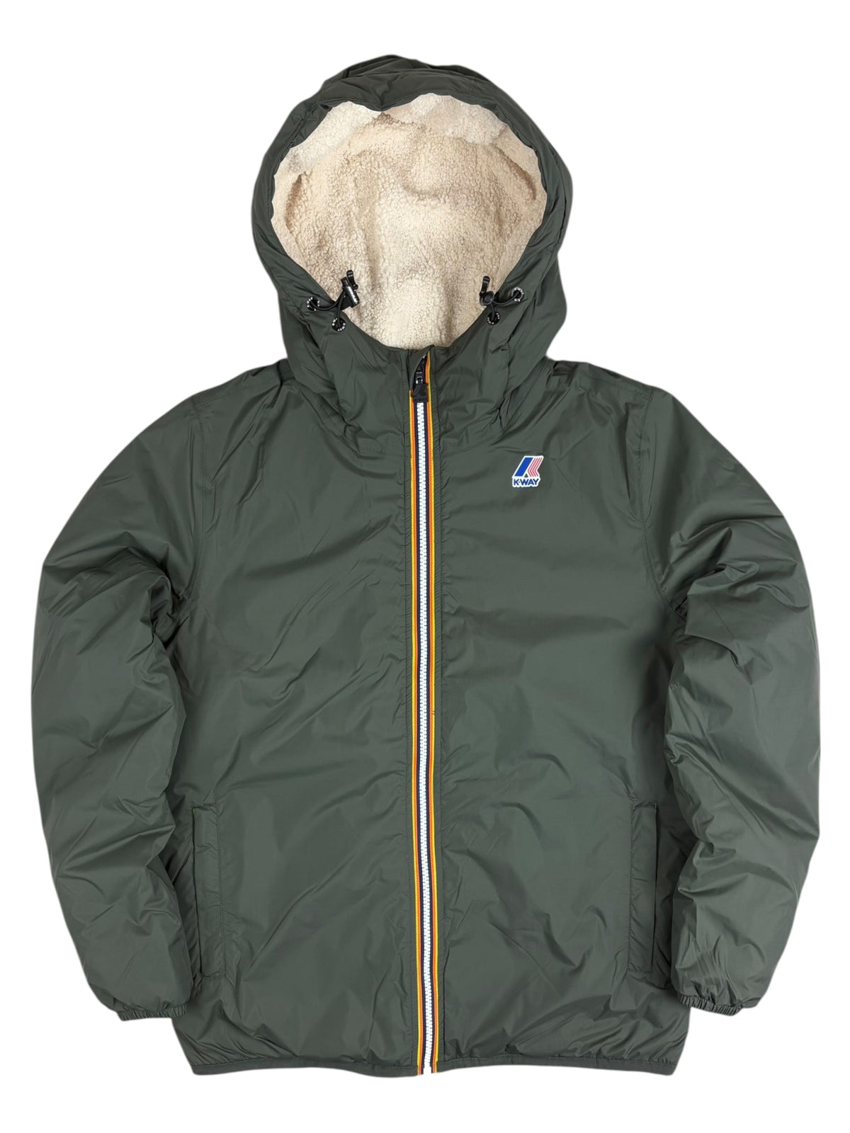 Veste K-Way kaki taille S - Vue de face