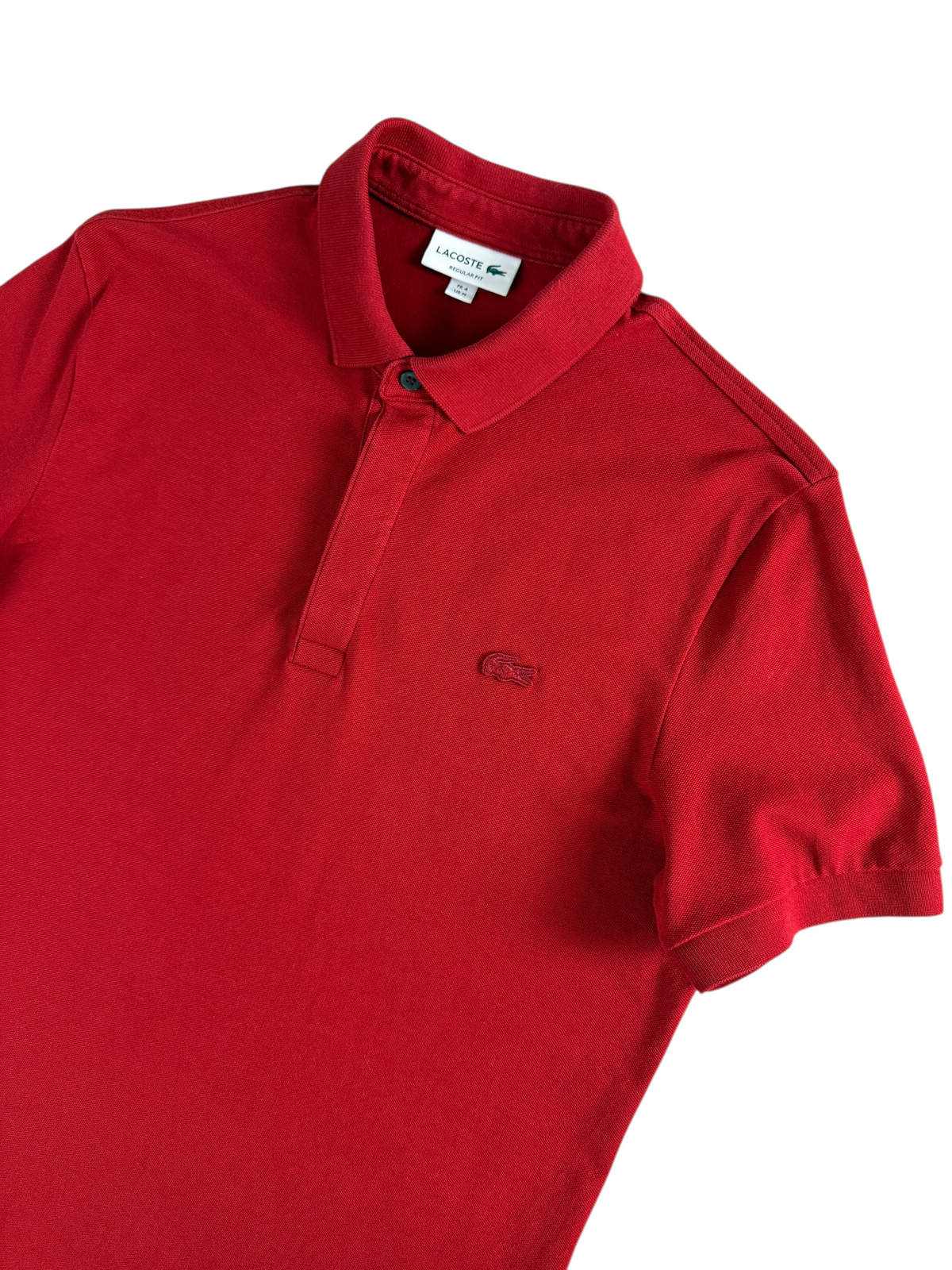 Polo Lacoste rouge taille M - Vue de dos