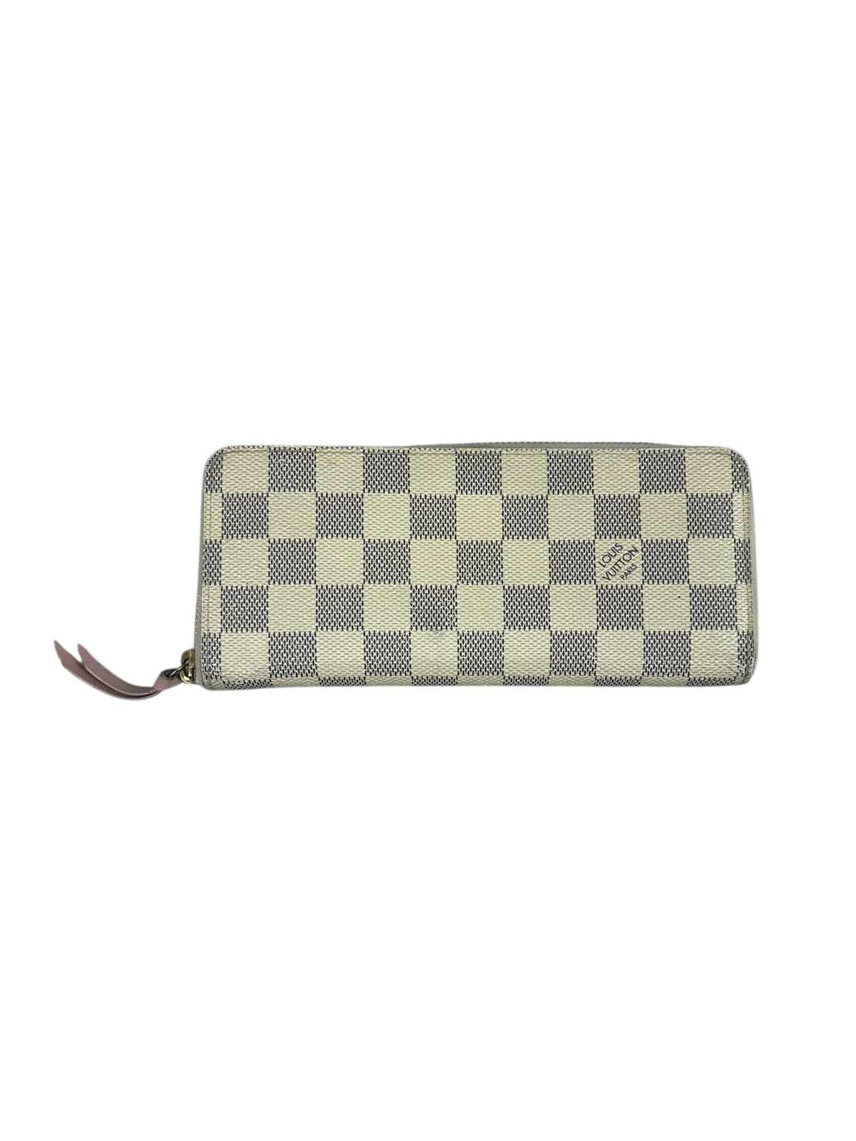 Porte-feuille Louis Vuitton Clémence Damier Azur rose taille UNI - vue 1
