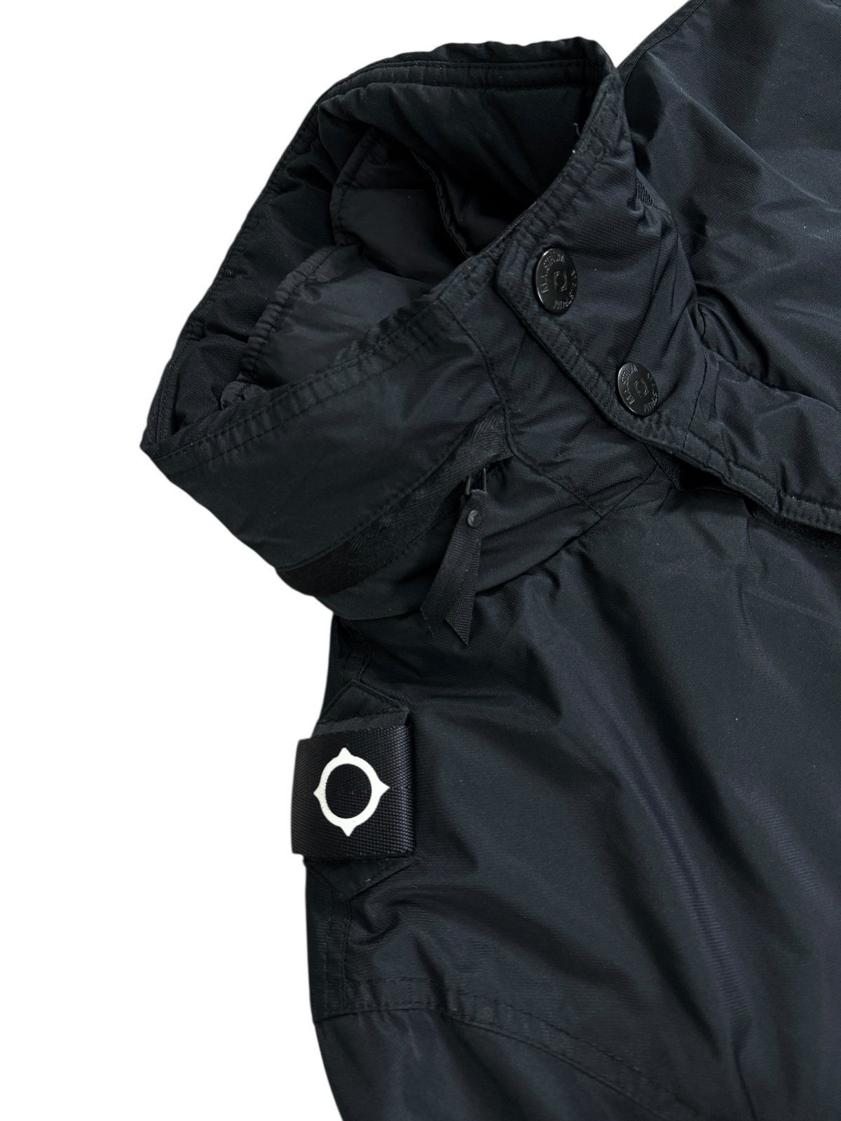 Doudoune Ma.Strum noir taille M - Logo et étiquette