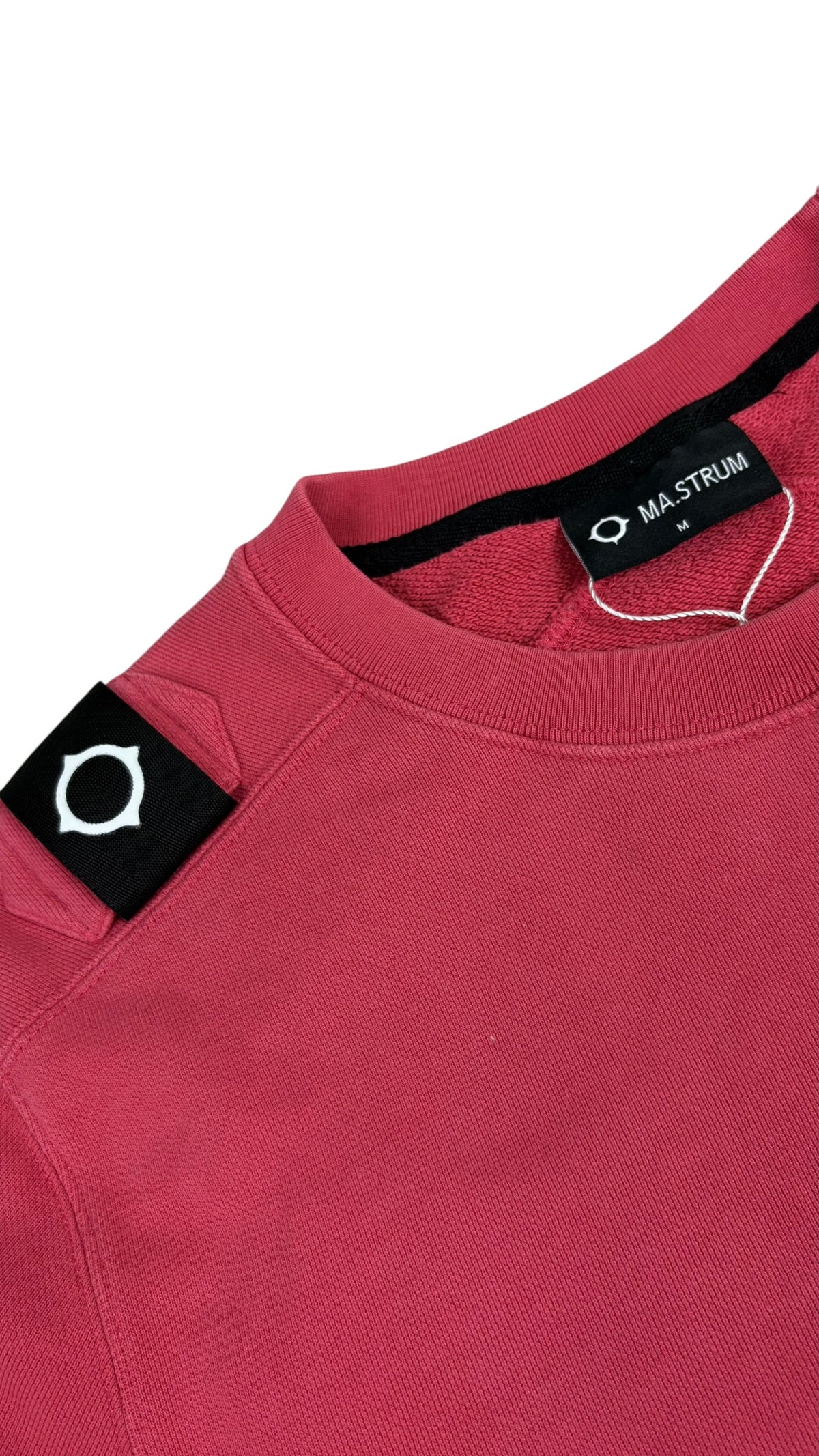 Pull crewneck MA.Strum rose taille M, détail logo — vue 3
