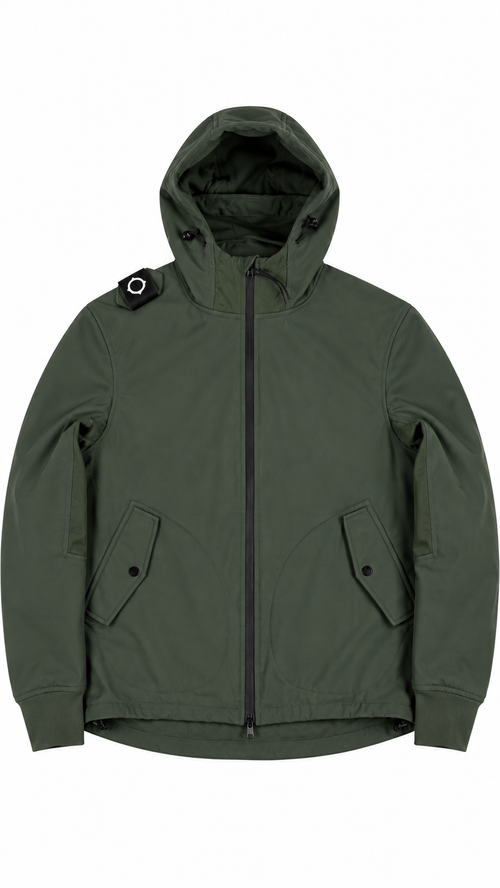 Ma.Strum Hooded Jacket - Khaki - Size L