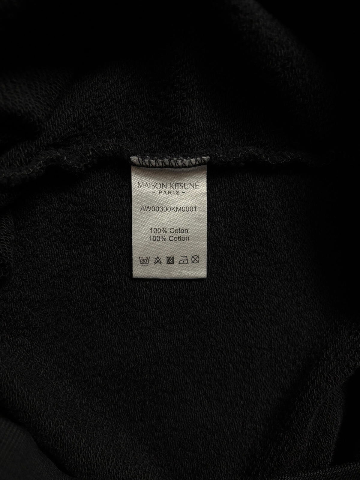 Maison Kitsuné jumper, black, size S - Logo and label