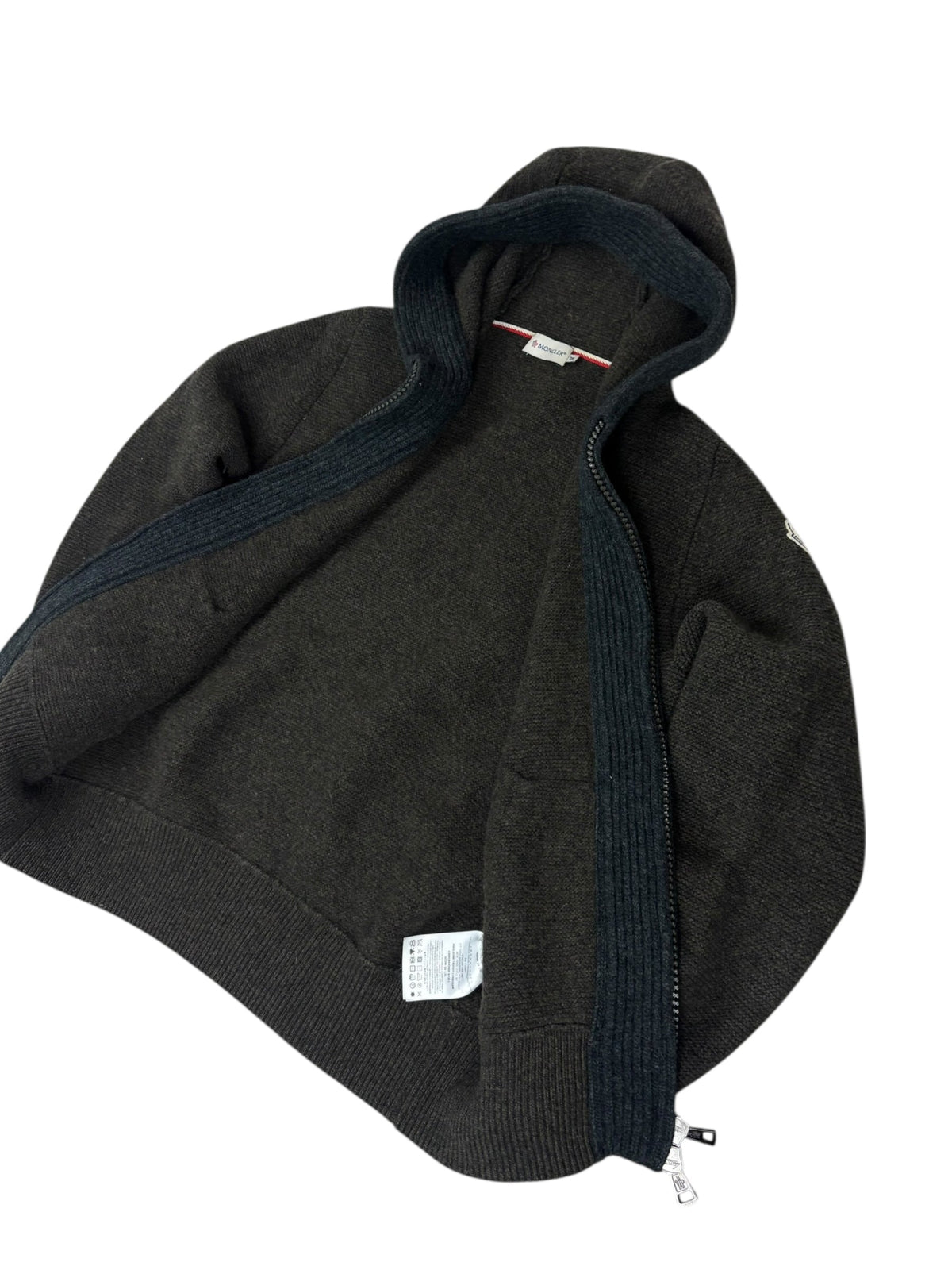 Cardigan Moncler kaki / gris taille M - Détail
