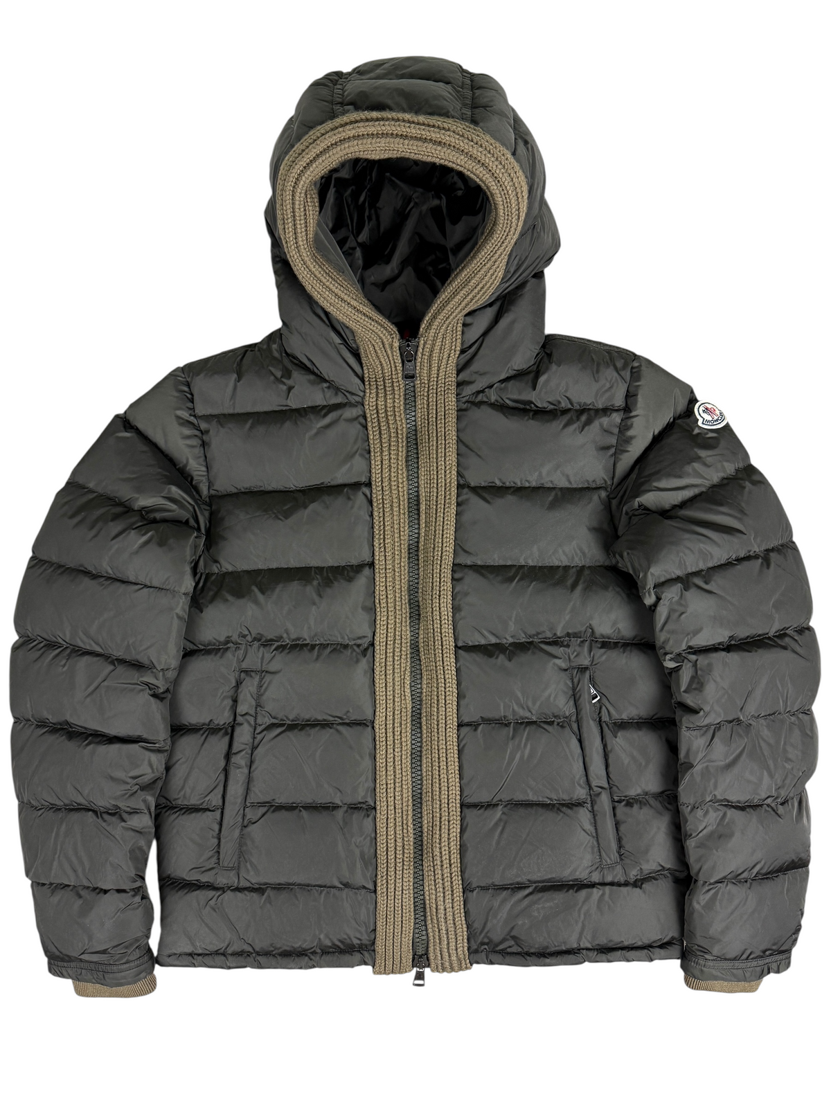 Doudoune Moncler kaki taille 3 - Vue de face
