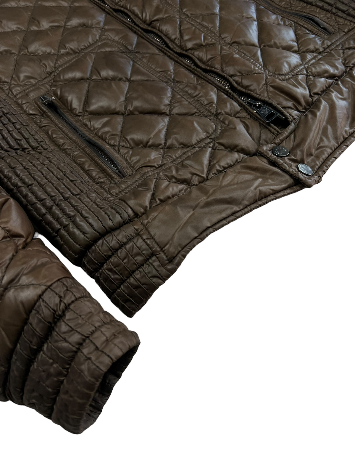 Doudoune Moncler marron taille M - Vue 7