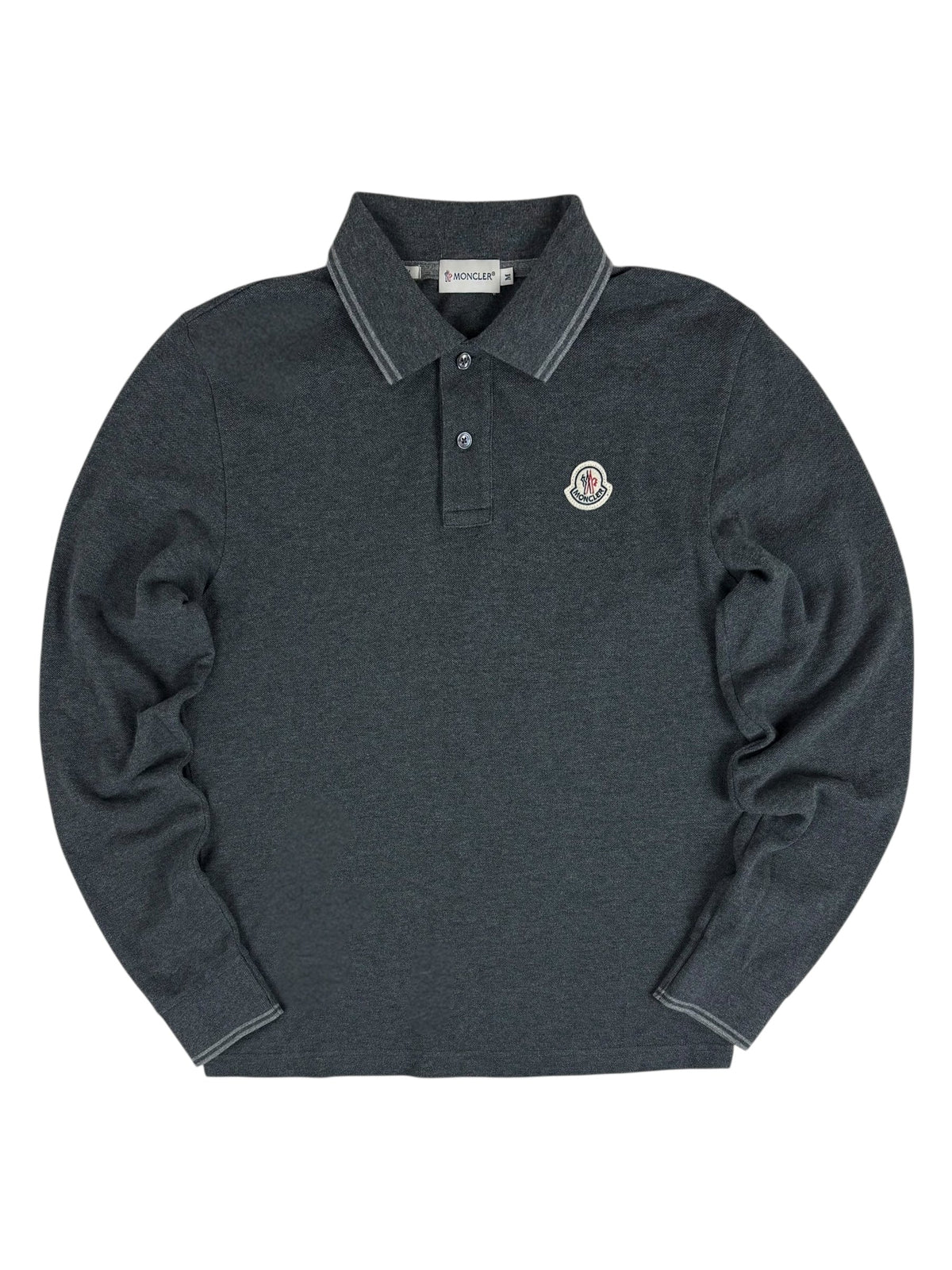 Polo Moncler gris taille M - Vue de face